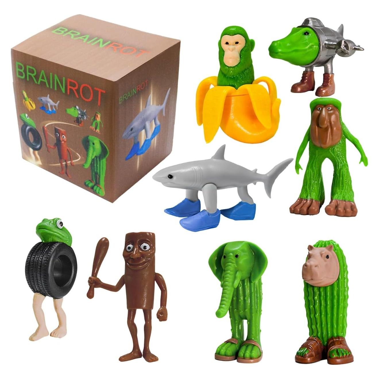 Figuras de Acción Brainrot Italiano 8PCS Coleccionables
