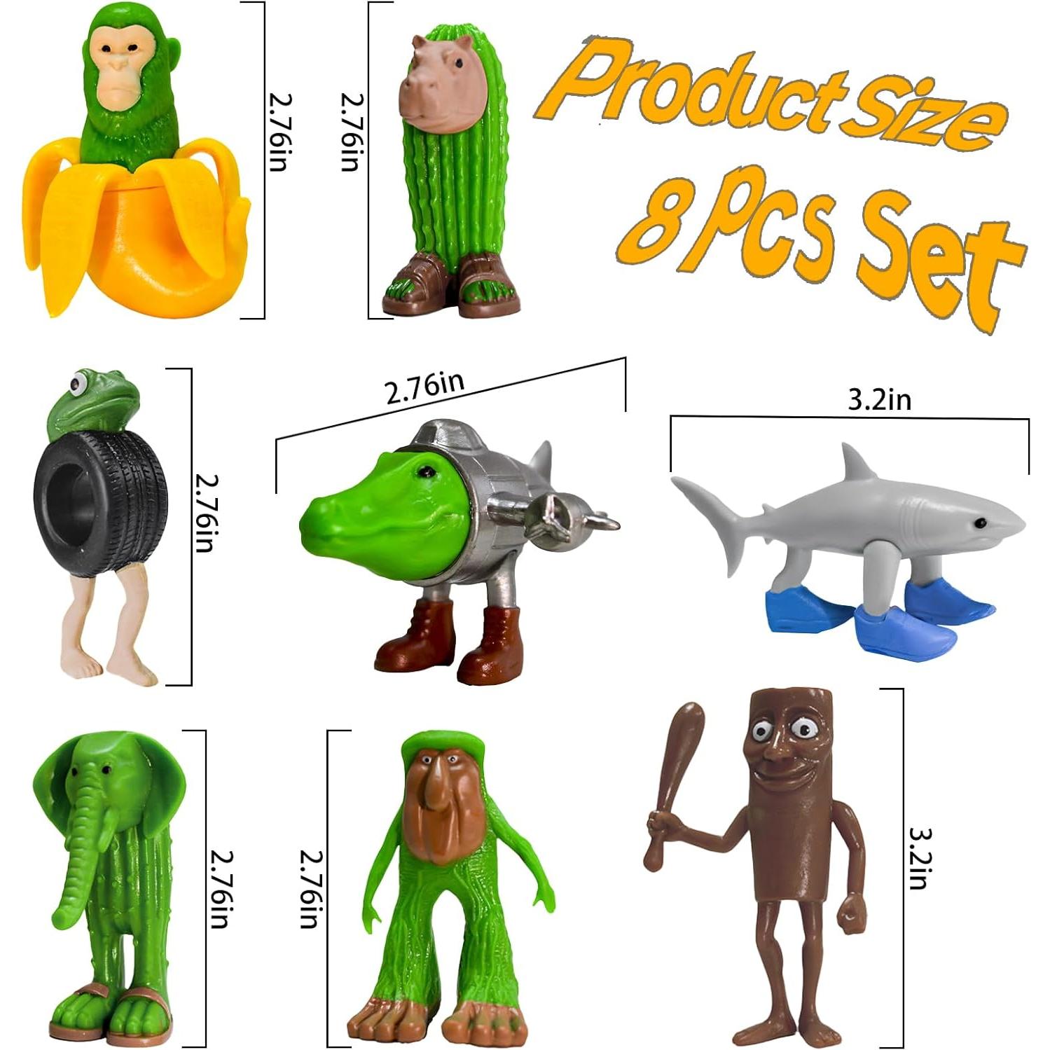 Figuras de Acción Brainrot Italiano 8PCS Coleccionables