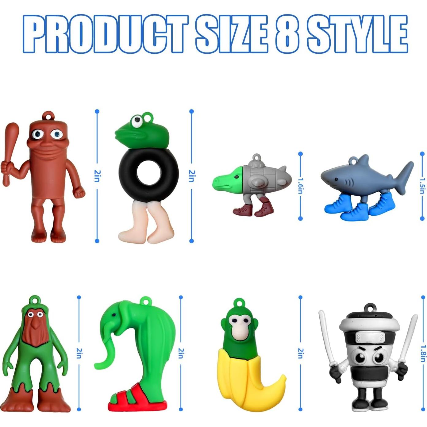 Italian Brainrot Toys 24 Packs Action Figures Includes Tralalero Tralala, Tung Tung Sahur & More – Mini Collectible Brainrot Toys for Desk Decor, Birthday Gifts & Meme Lovers