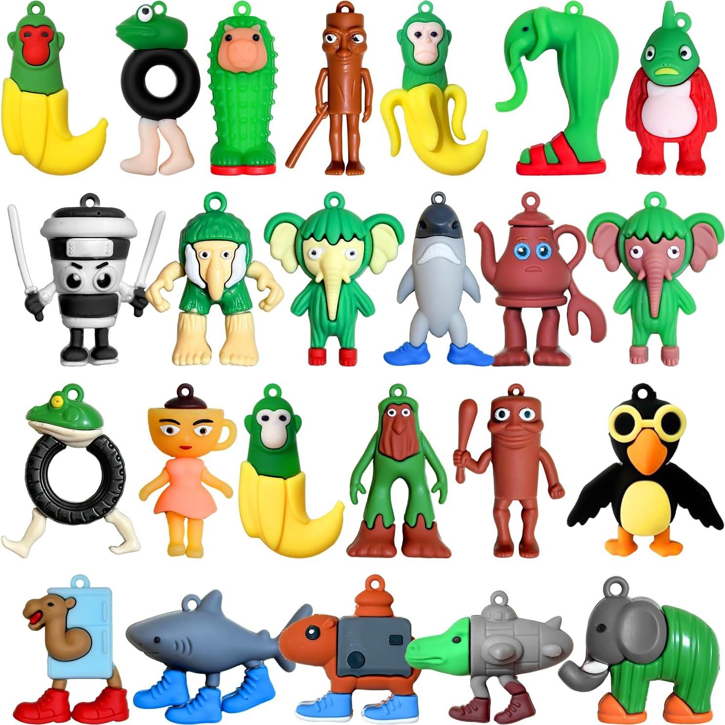 Italian Brainrot Toys 24 Packs Action Figures Includes Tralalero Tralala, Tung Tung Sahur & More – Mini Collectible Brainrot Toys for Desk Decor, Birthday Gifts & Meme Lovers