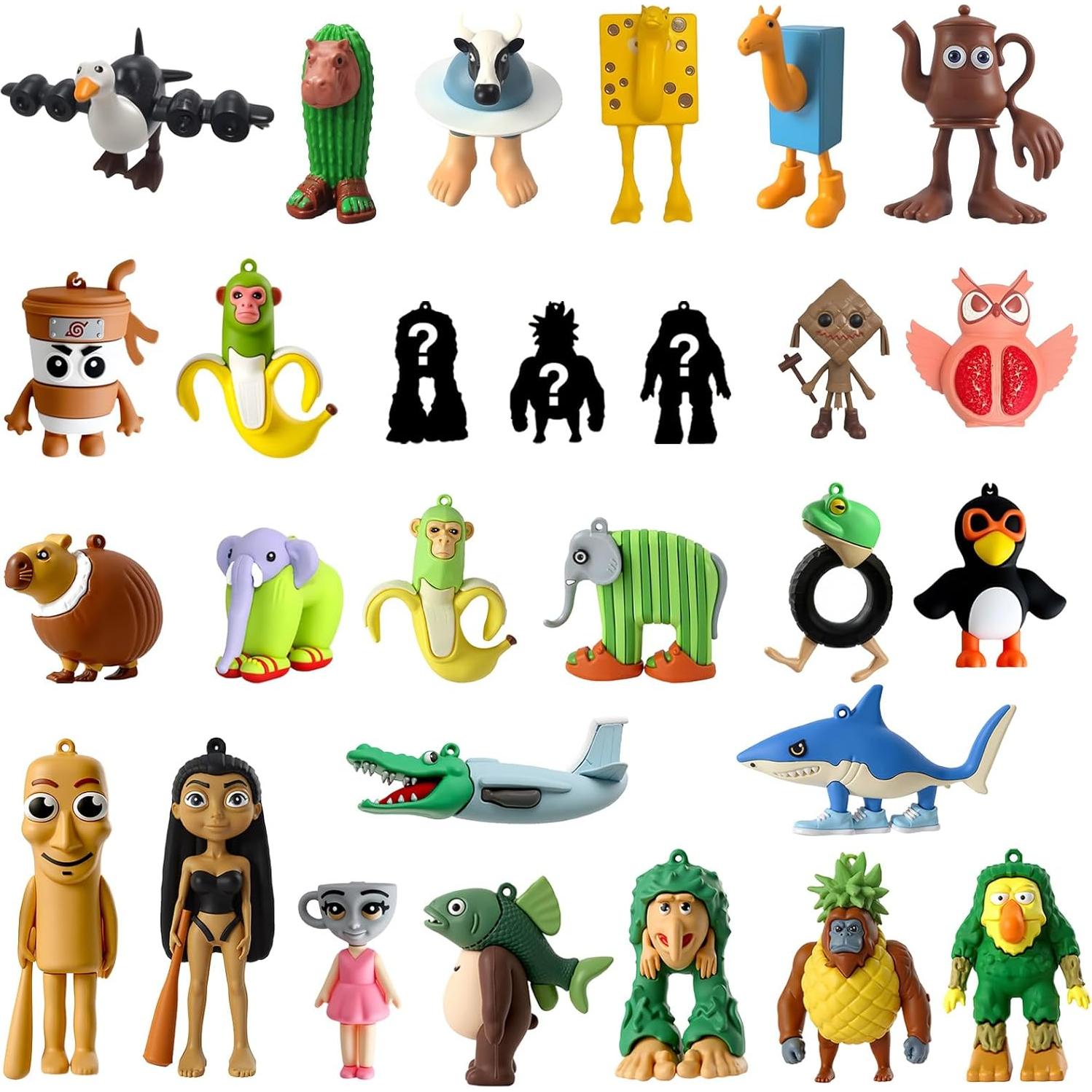 Figuras de Juguete Italian Brainrot - 5 Figuras Sorpresa de Silicona