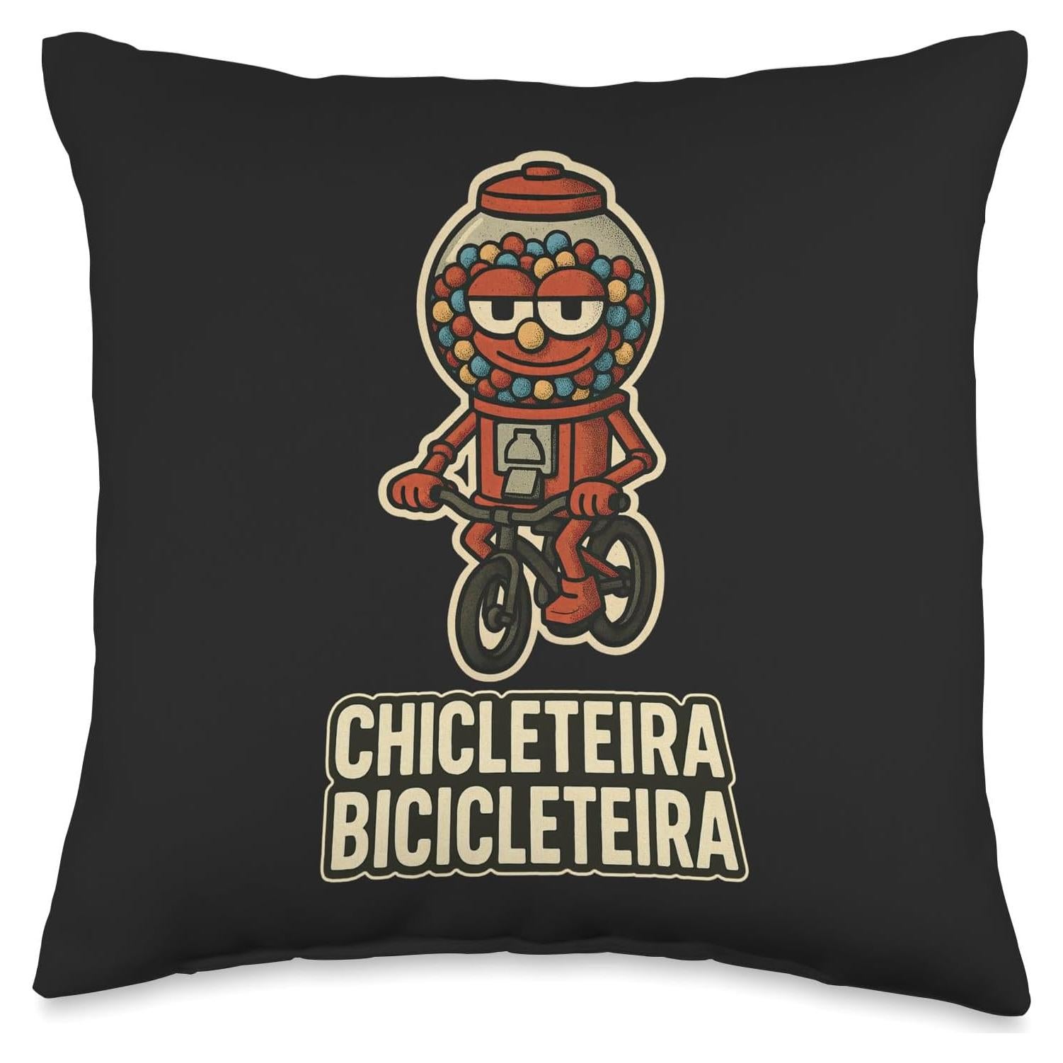 Cojín Chicleteira Bicicleteira Retro 16x16 cm - Cerebro Italiano