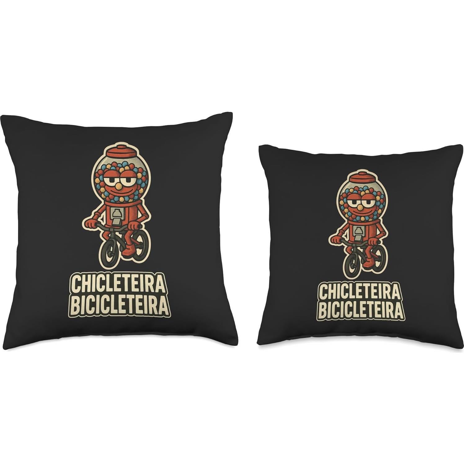 Cojín Chicleteira Bicicleteira Retro 16x16 cm - Cerebro Italiano