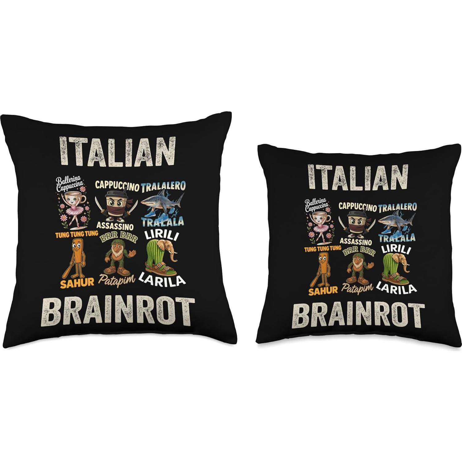 Cojín Divertido Cerebro Italiano 40x40 cm para Niños