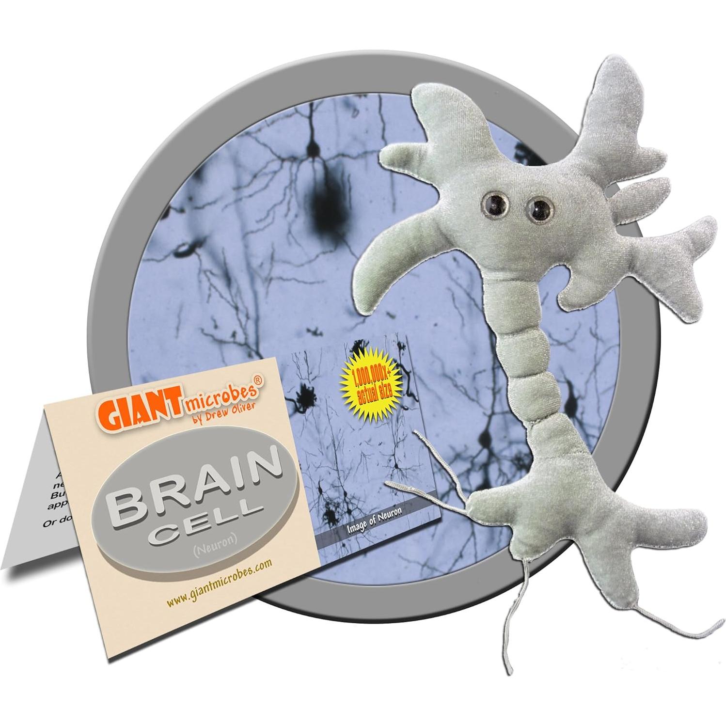 Peluche Neurona GIANTmicrobes 25.4 cm Educativo Salud Mental