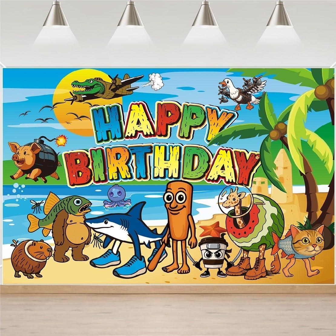 Conjunto de Decoraciones para Cumpleaños IVYQXG Tema Animales