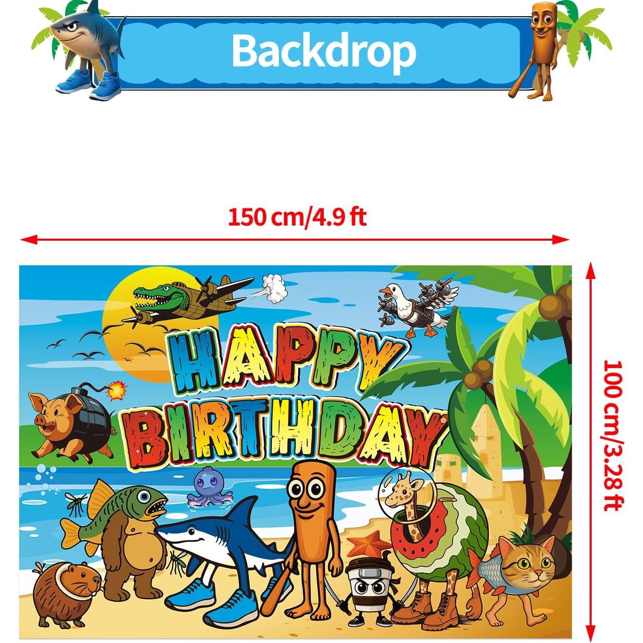 Conjunto de Decoraciones para Cumpleaños IVYQXG Tema Animales