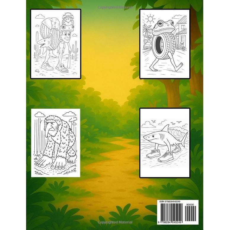Italian BrainRot Coloring Book "Tralalelo Tralala & Combardino Crocodilo" For kids and Adults