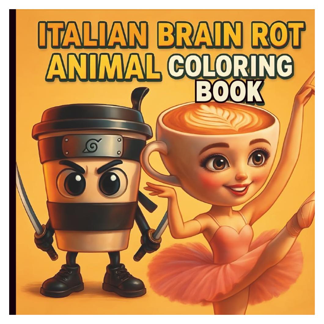 Italian Brainrot Animals Colouring Book: Perfect Gift for Kids and Teens