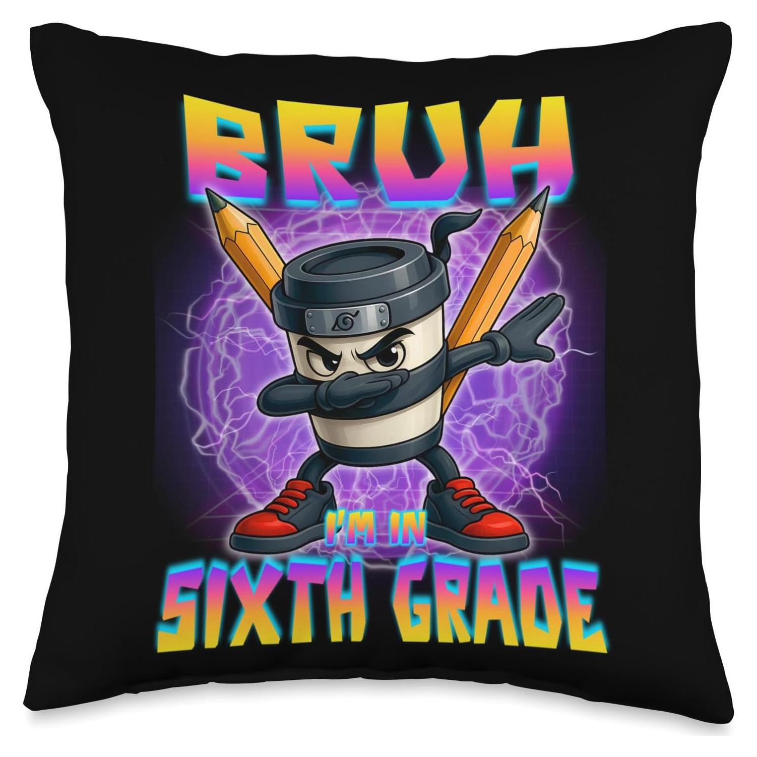 Cojín 16x16 Brainrot para Niños - Sexto Grado Italiano