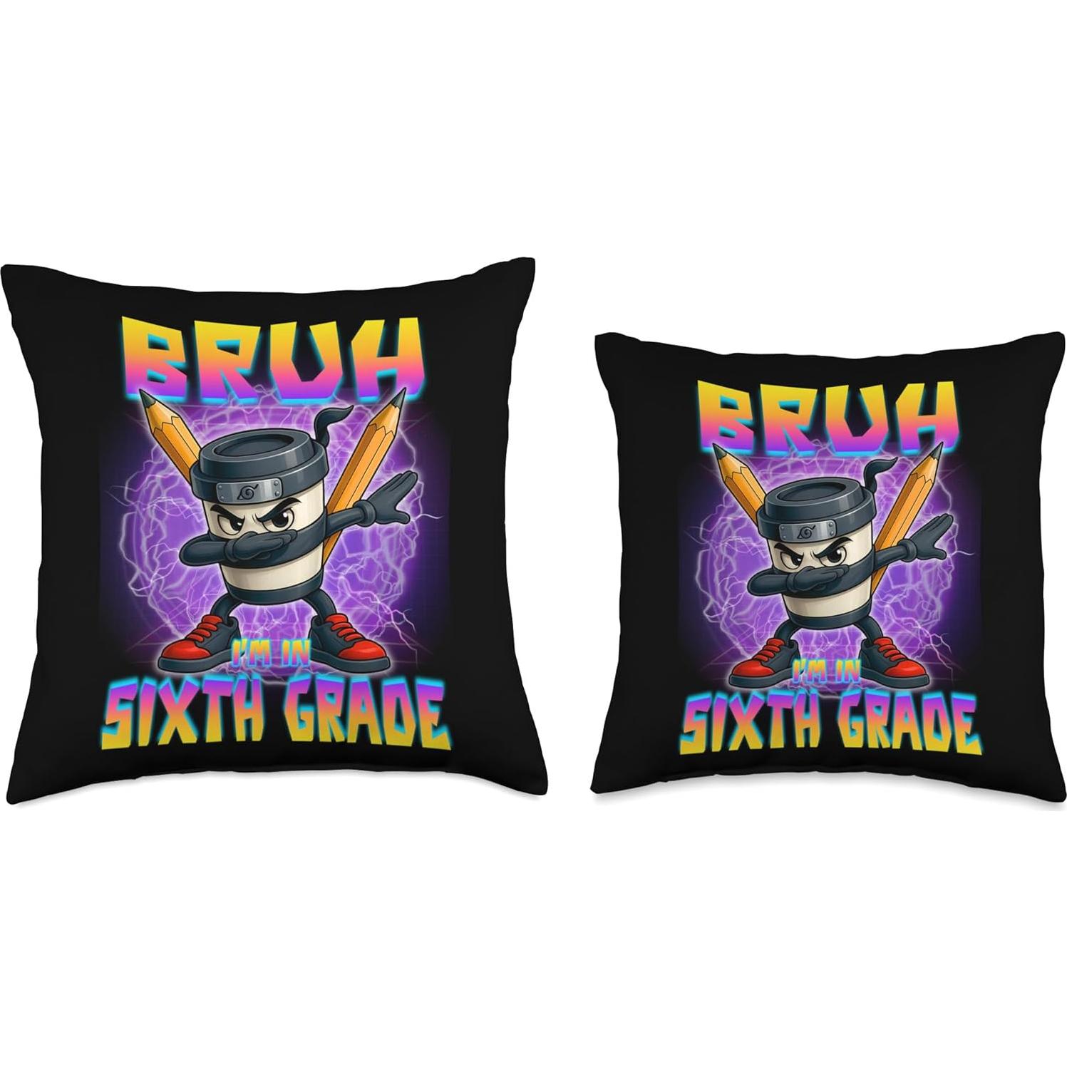 Cojín 16x16 Brainrot para Niños - Sexto Grado Italiano