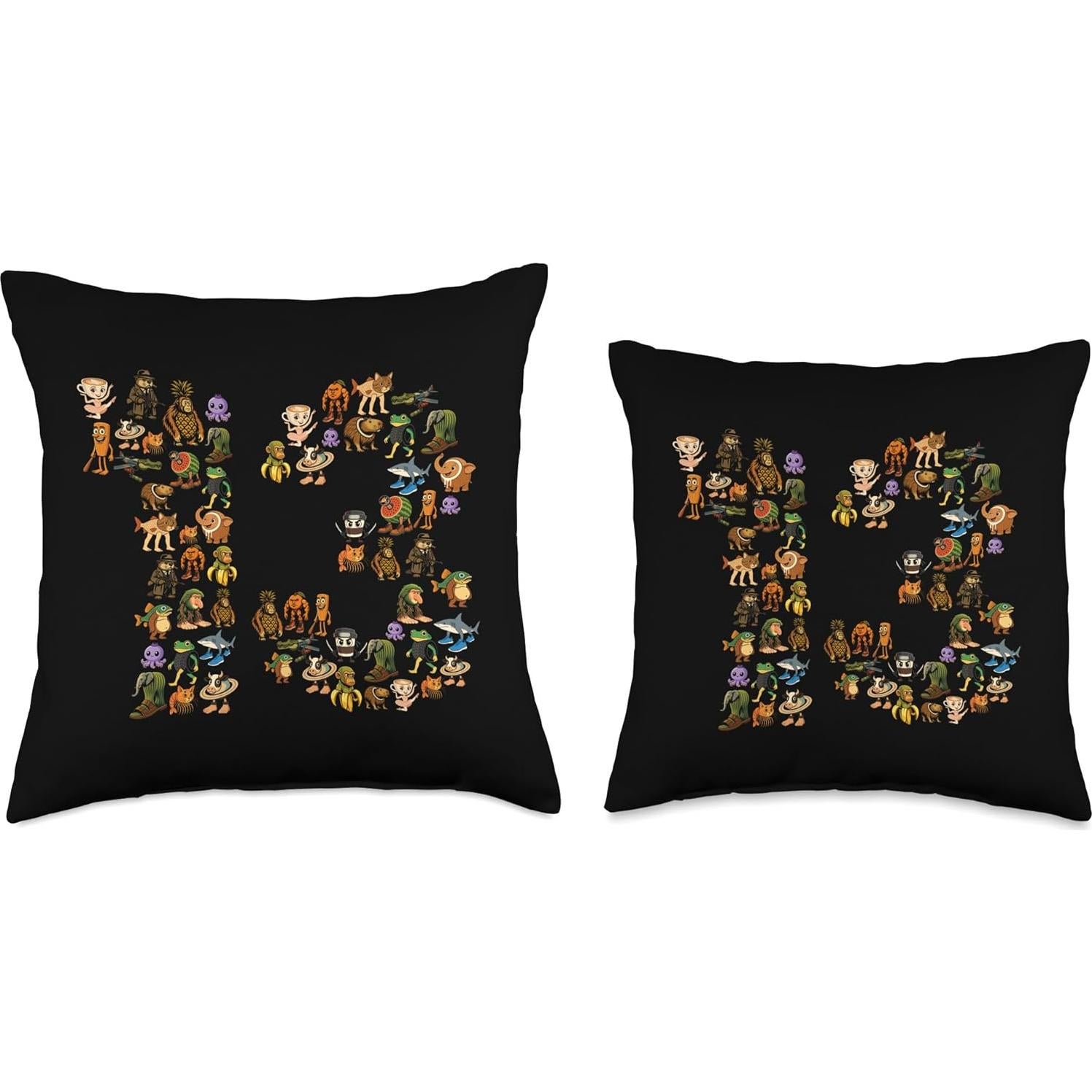 Cojín de Cumpleaños Italiano Brainrot 13 Años 40x40 cm