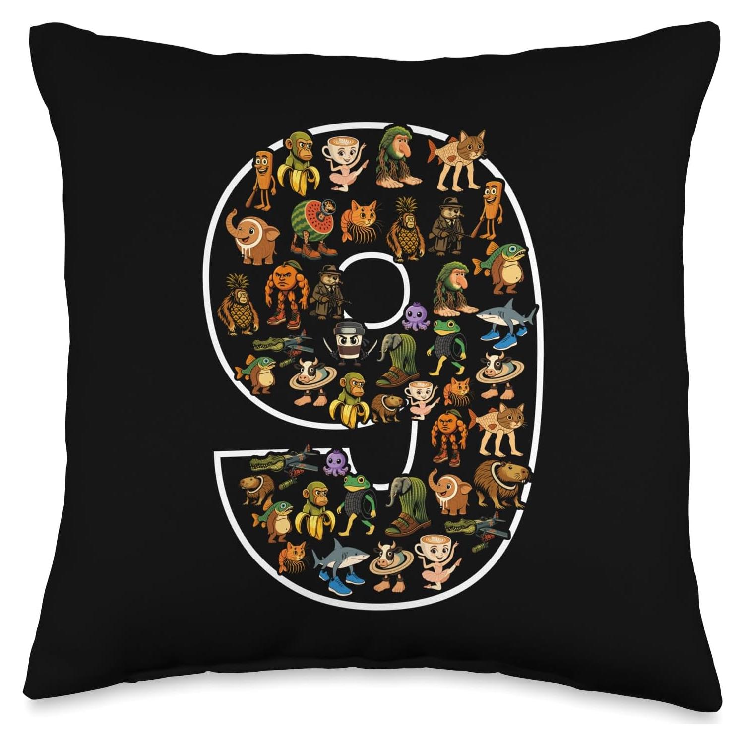 Cojín de Cumpleaños 9 años Meme Italiano 40x40 cm