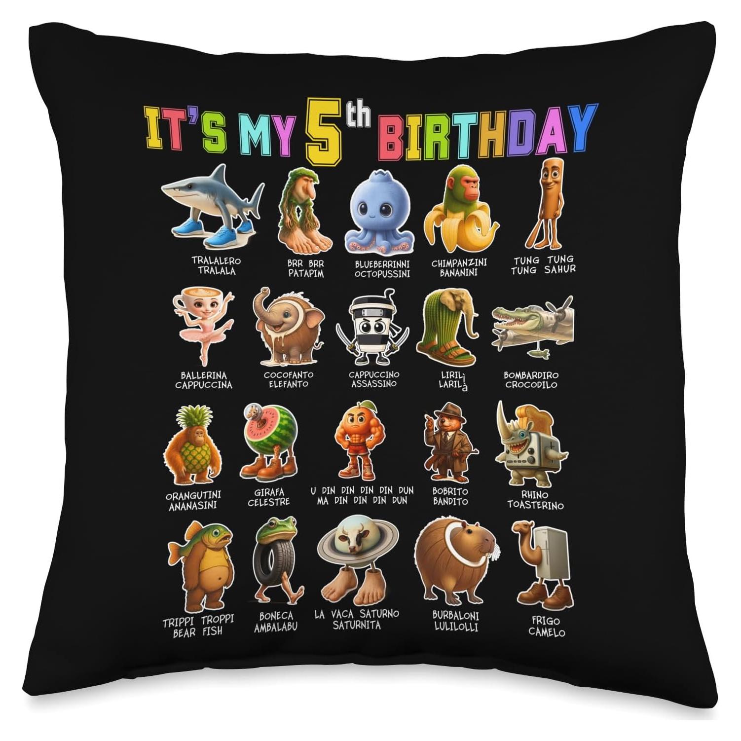 Cojín Divertido para Bebé 5to Cumpleaños Memes IgnisPath 40x40 cm