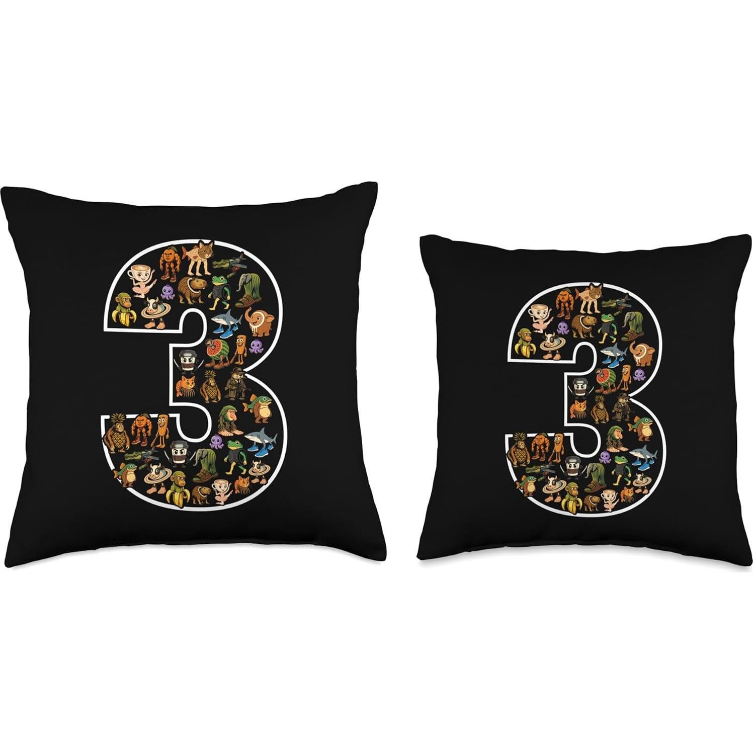 Cojín de Cumpleaños Brainrot Italiano 3 Años 45x45 cm