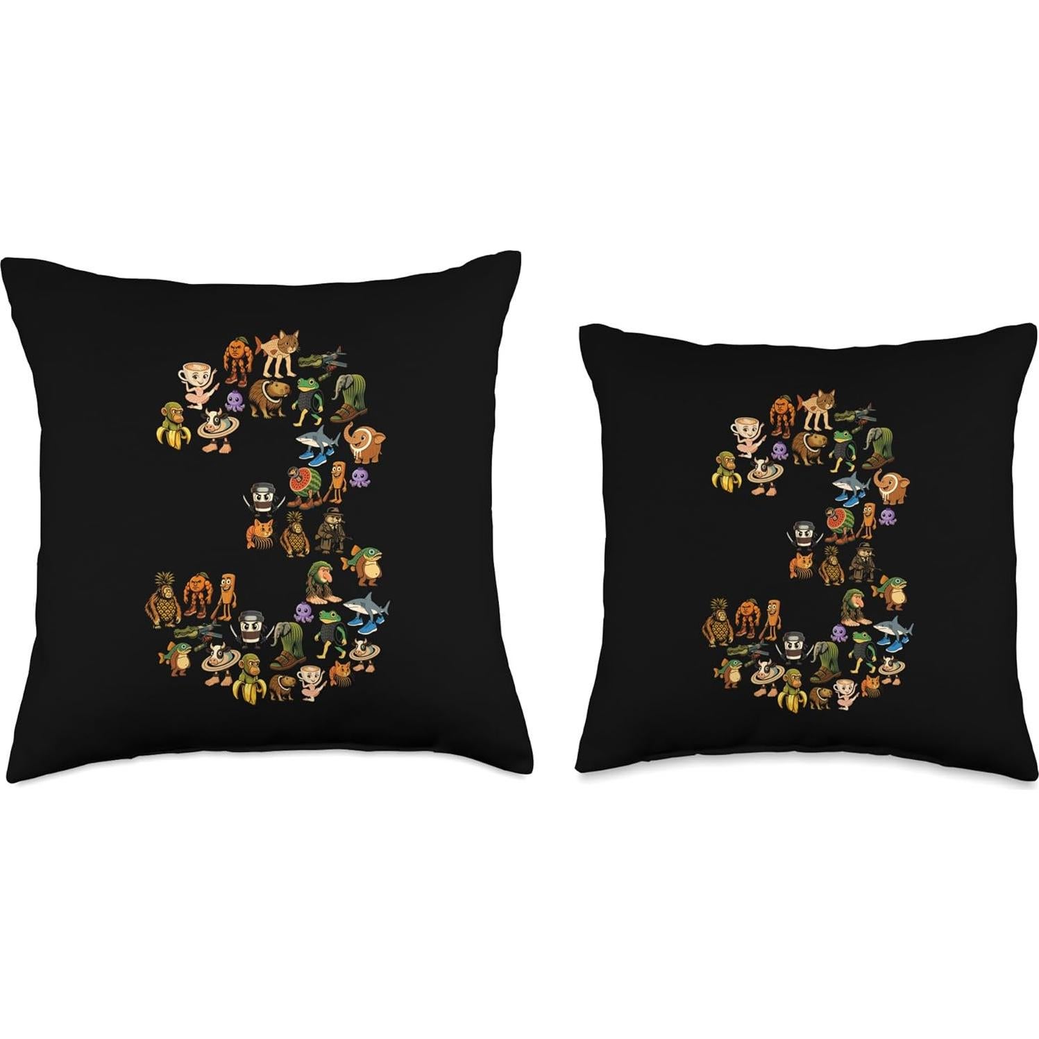 Cojín de Cumpleaños 3 Años Brainrot Italiano 45x45 cm