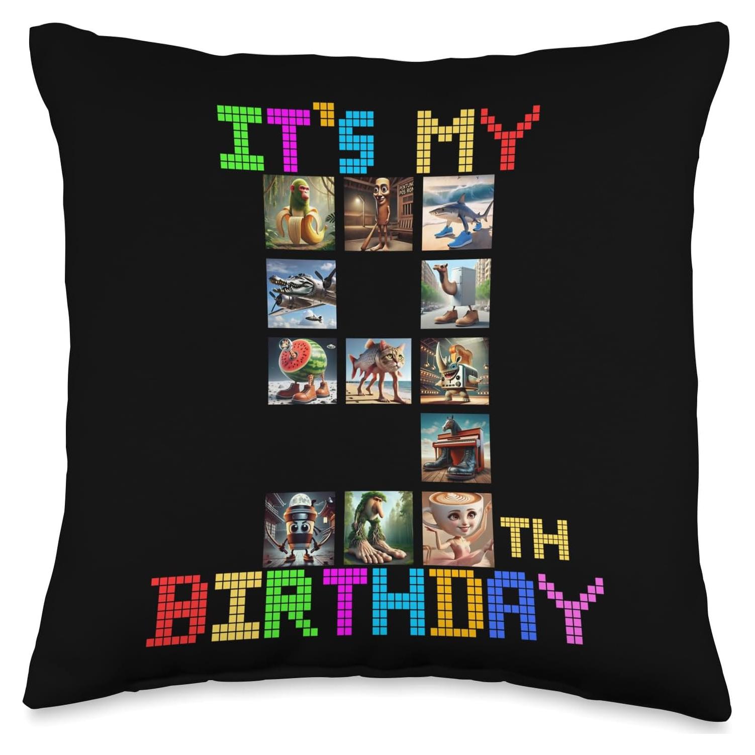 Cojín Divertido para Bebé 16x16cm - Es Mi 9no Cumpleaños Meme