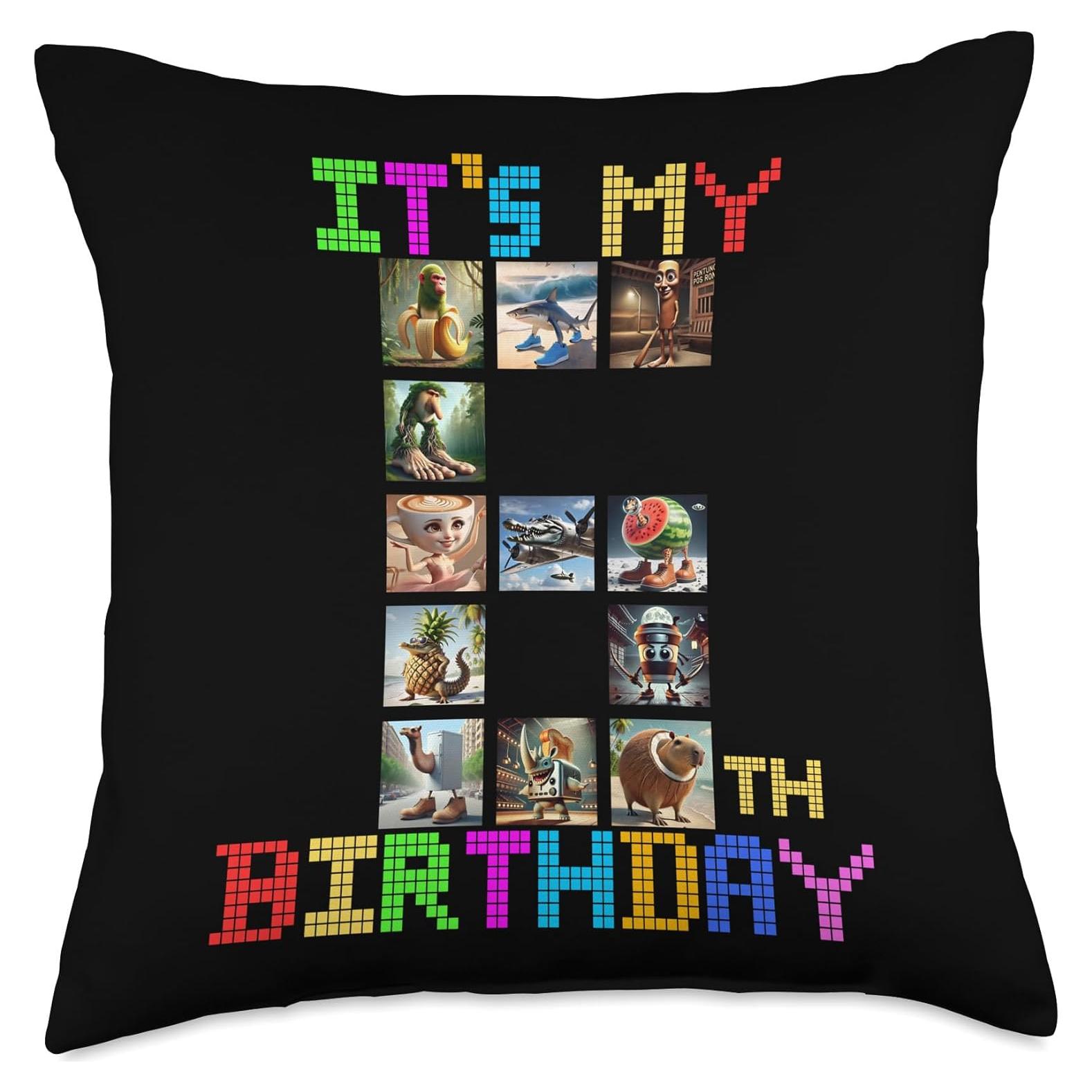 Cojín Divertido para Cumpleaños 6to Bebé Meme Italiano 18x18