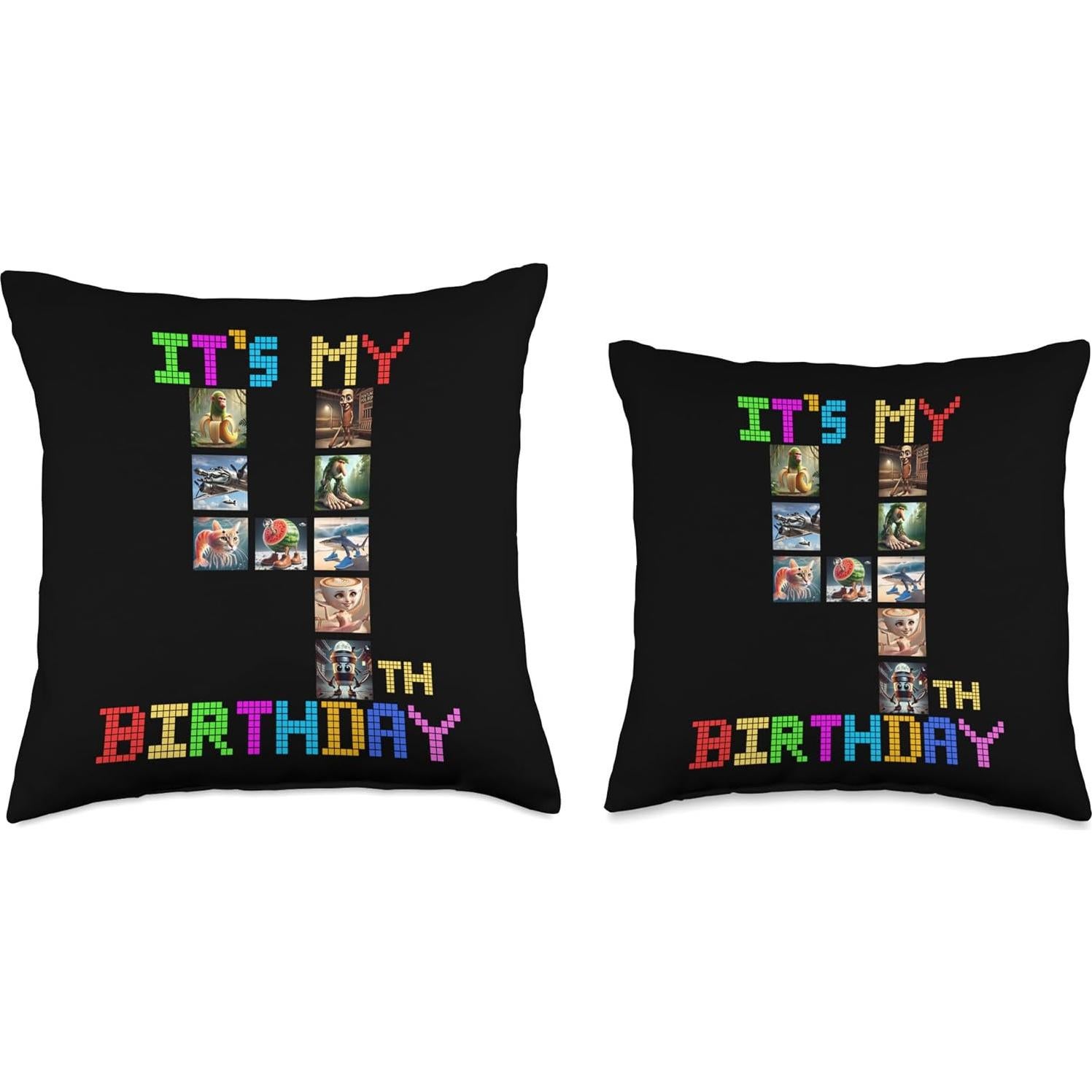 Cojín Divertido para Cumpleaños 4to Bebé Meme Italiano 18x18