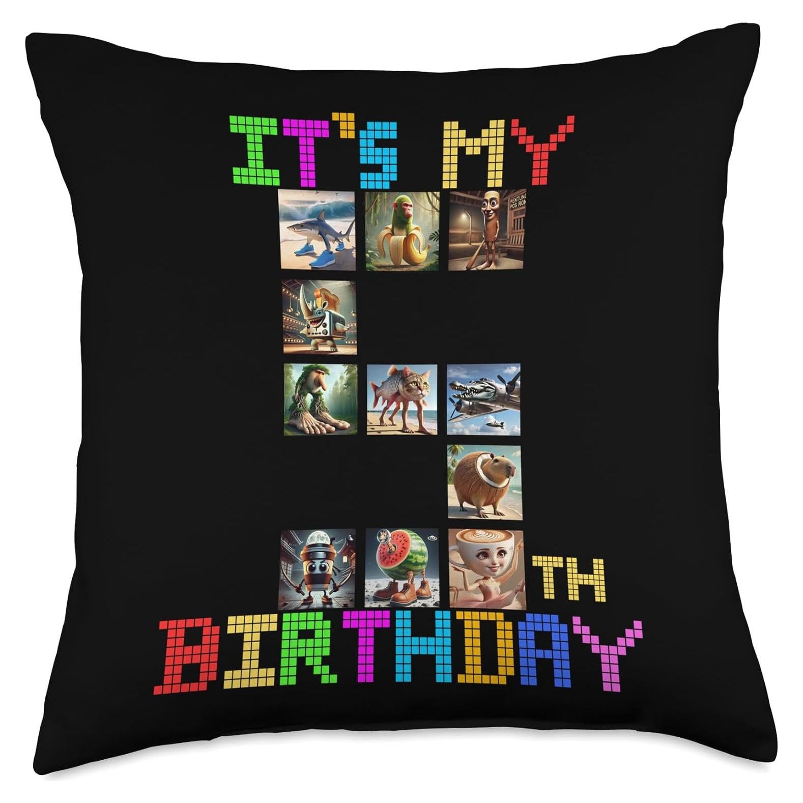 Cojín 18x18" Es Mi 5to Cumpleaños Meme Italiano IgnisPath