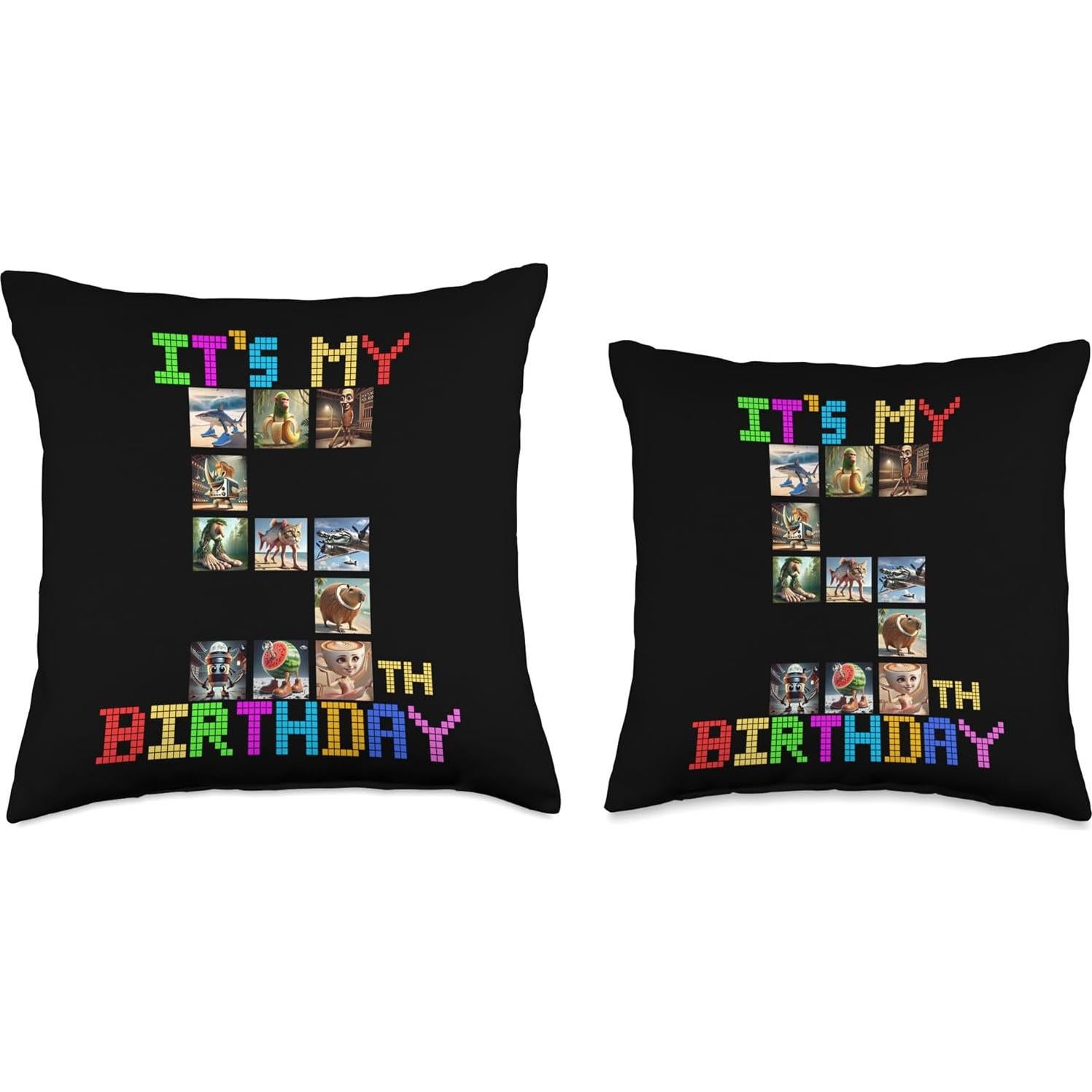 Cojín 18x18" Es Mi 5to Cumpleaños Meme Italiano IgnisPath