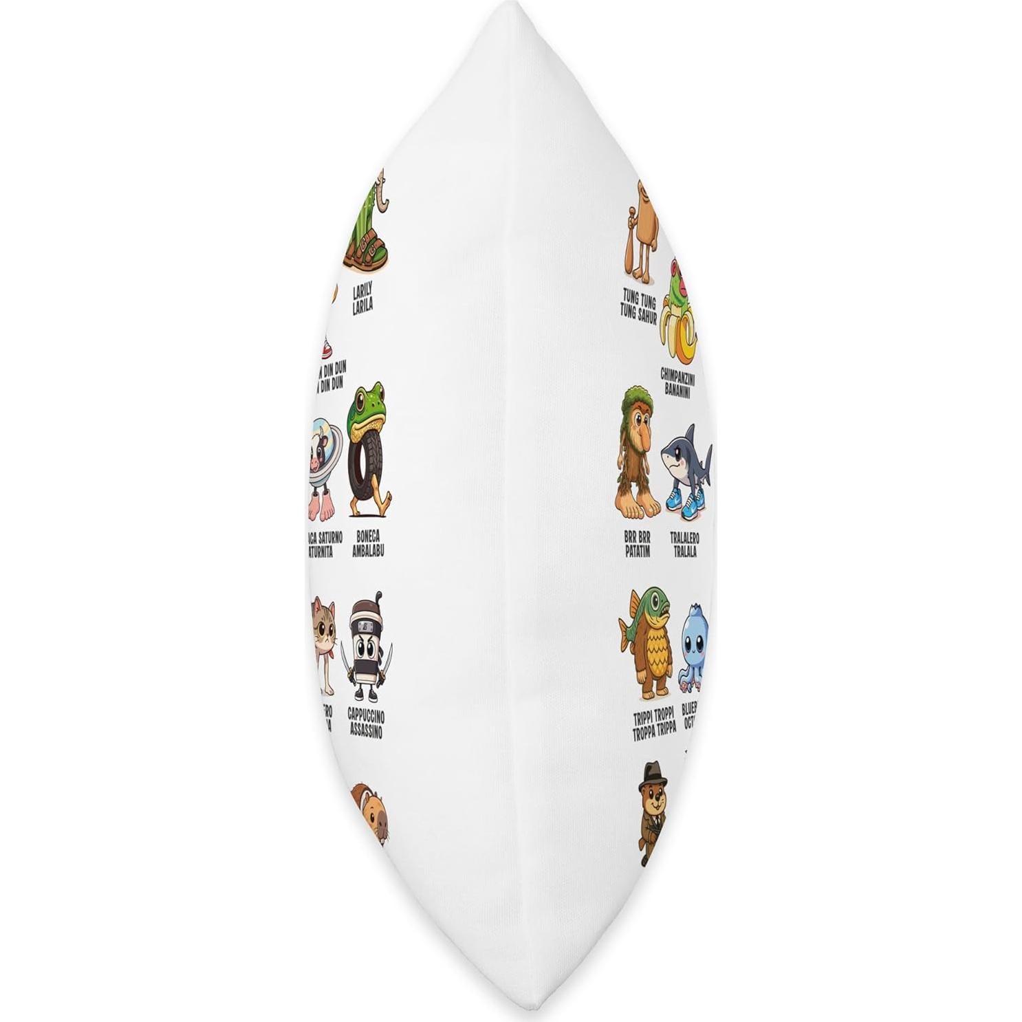 Cojín de Meme Brainrot Italiano 16x16 - Humor Absurdo