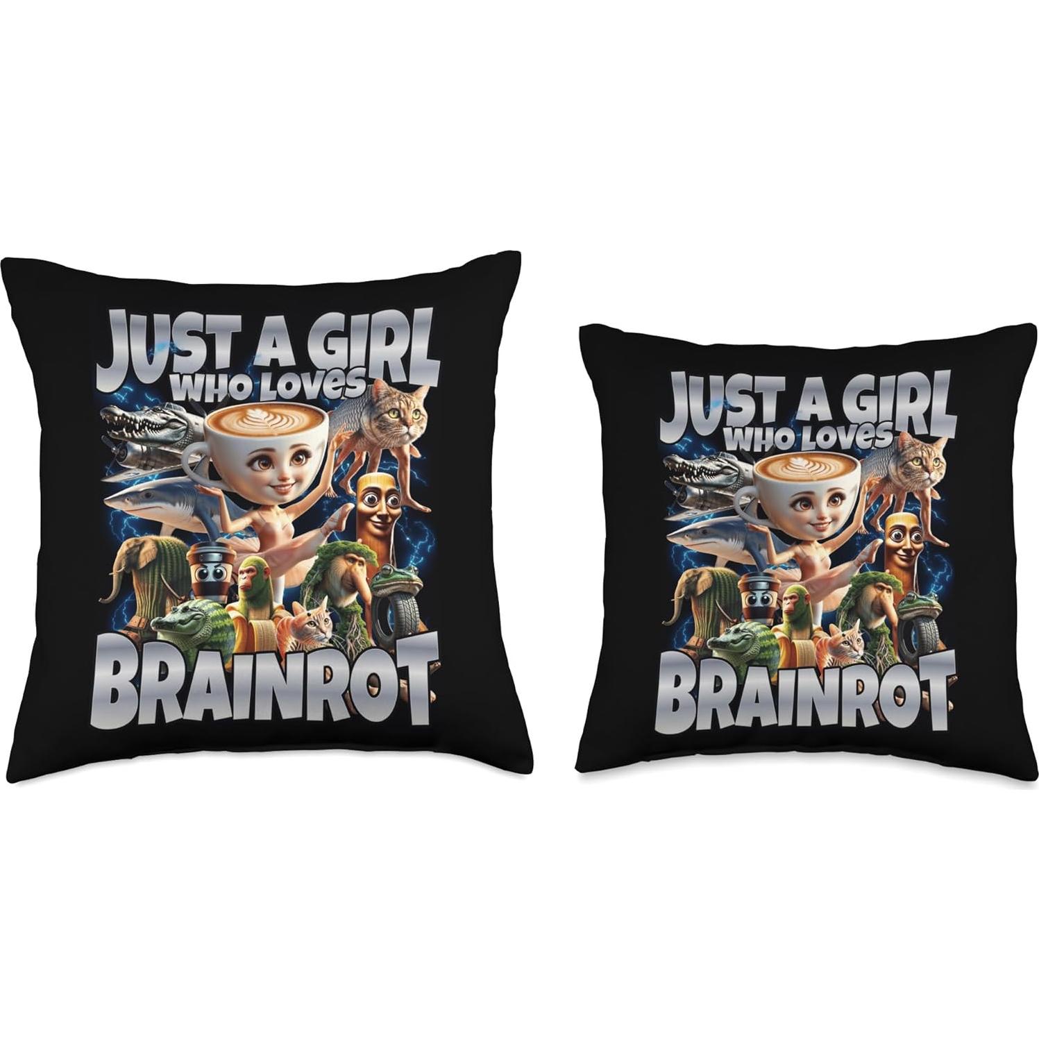 Cojín Rojo Chica Ama el Cerebro 45x45 cm Poliester