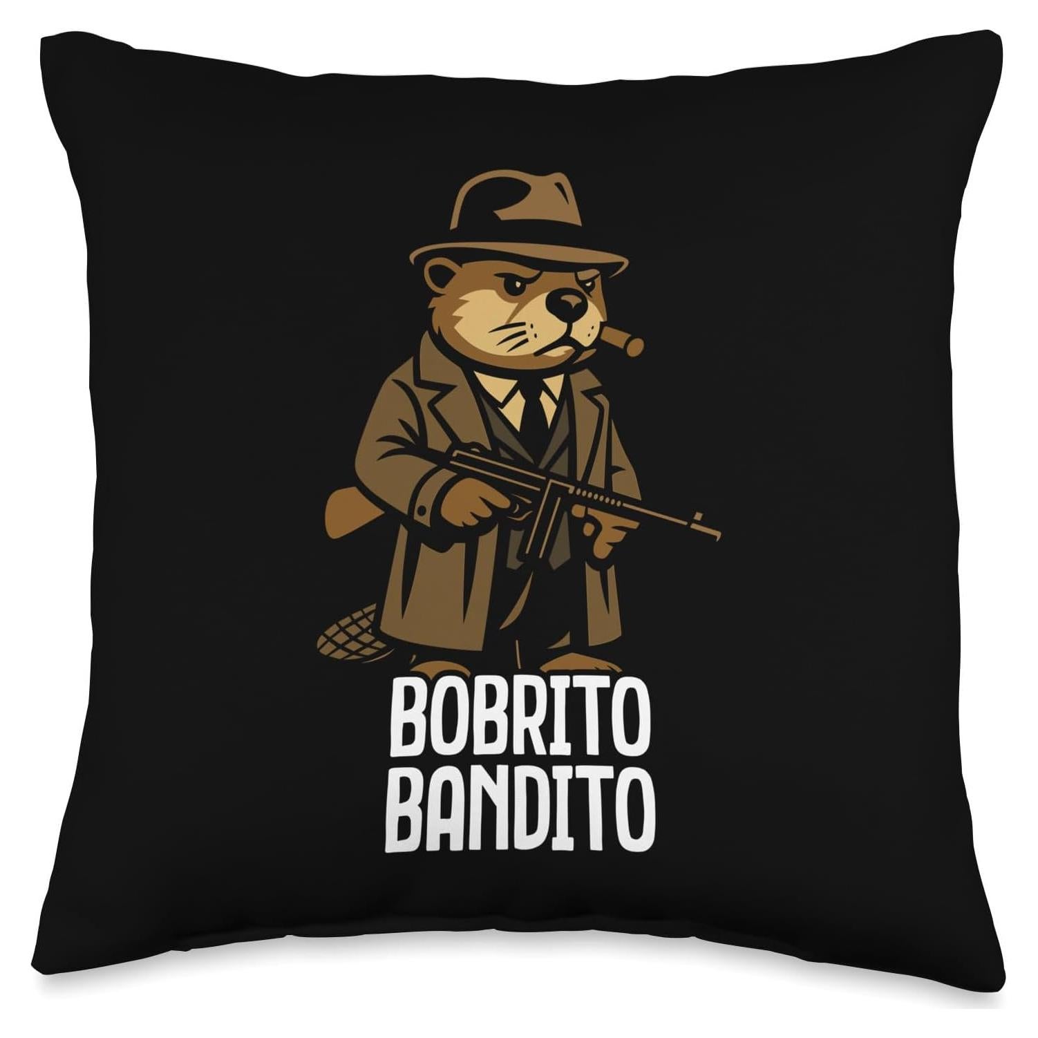 Cojín de Memes Divertidos Bobrito Bandito 40x40 cm