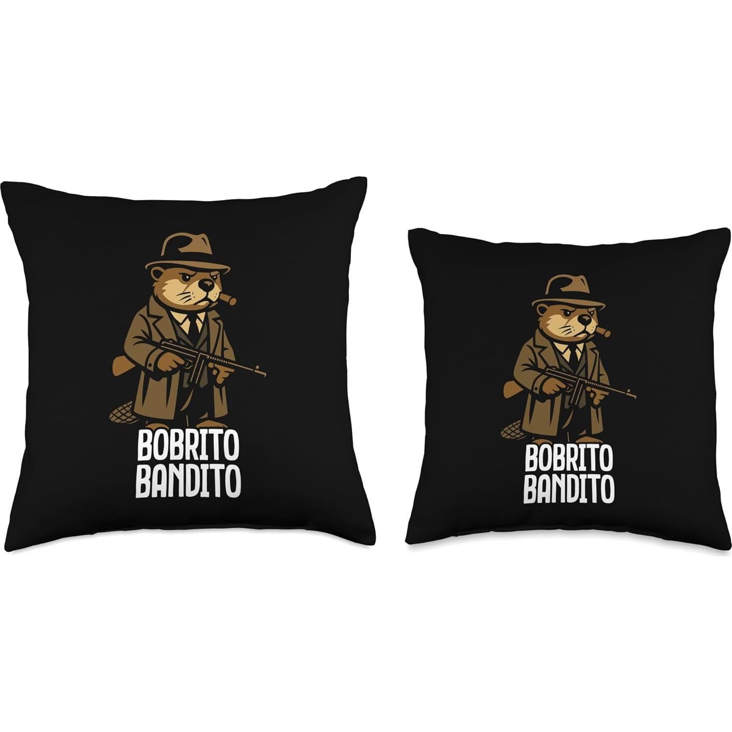 Cojín de Memes Divertidos Bobrito Bandito 40x40 cm