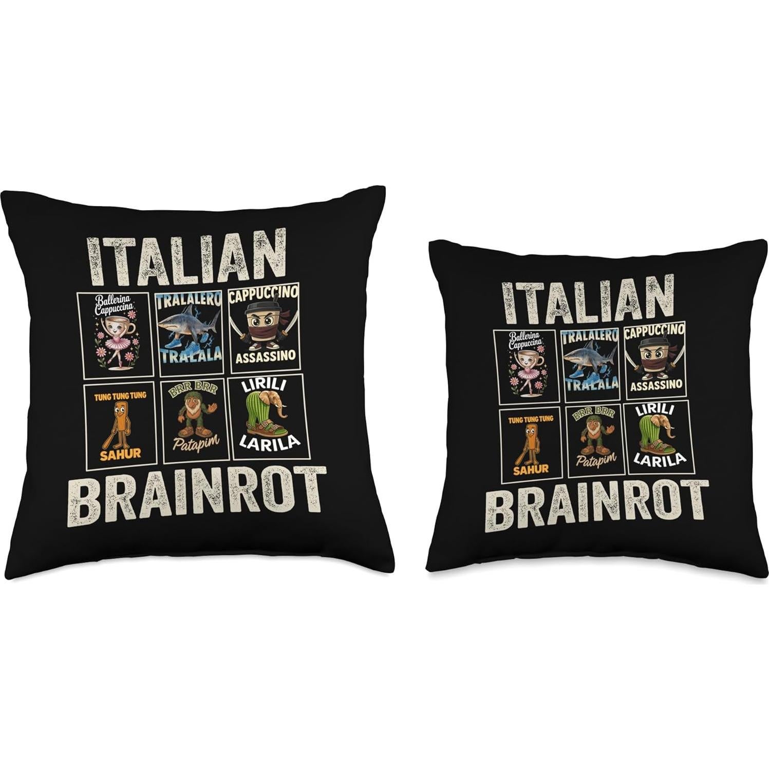 Cojín Divertido Cerebro Italiano 40x40 cm - 100% Poliéster