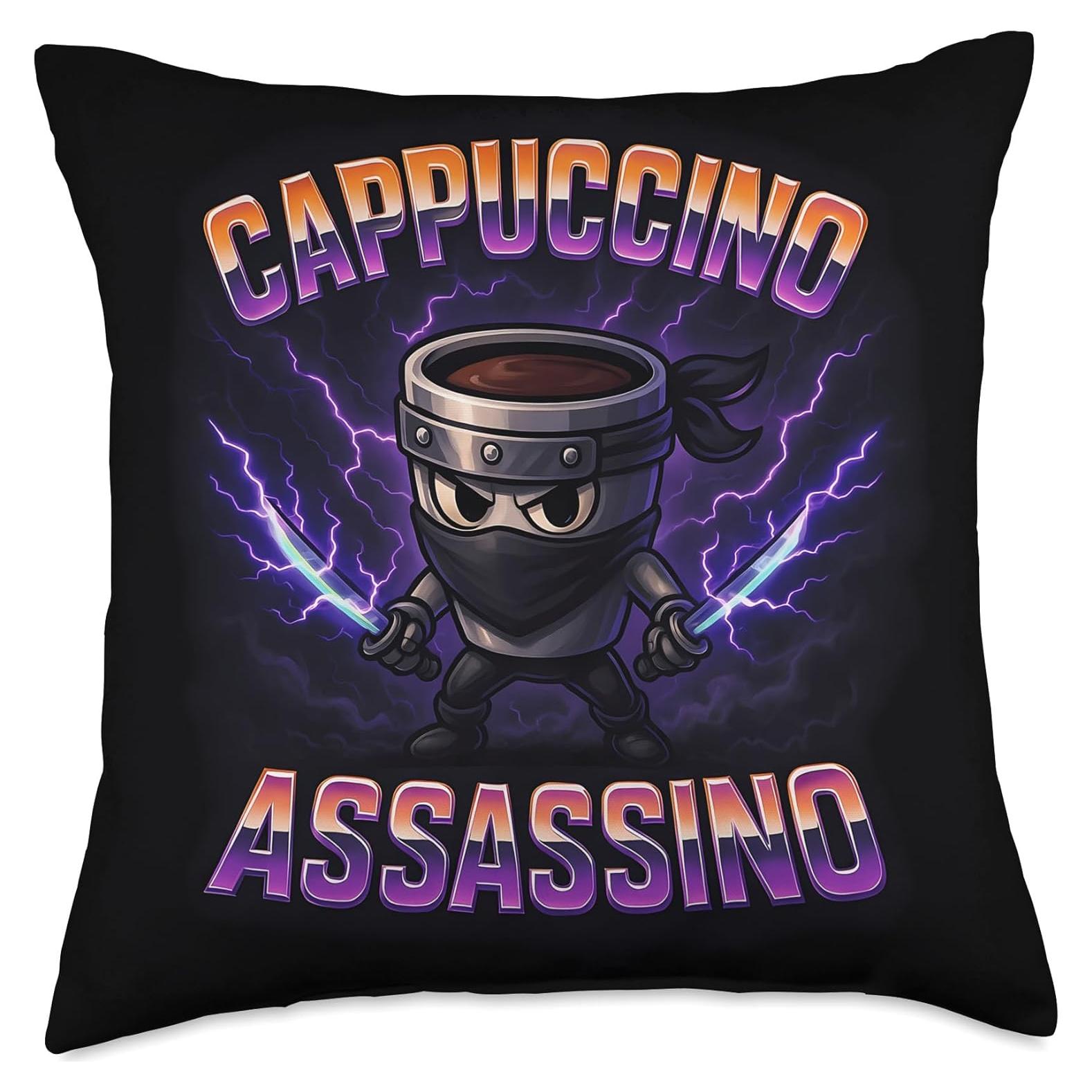 Cojín de Memes Cappuccino Asesino 45x45 cm - Poliester