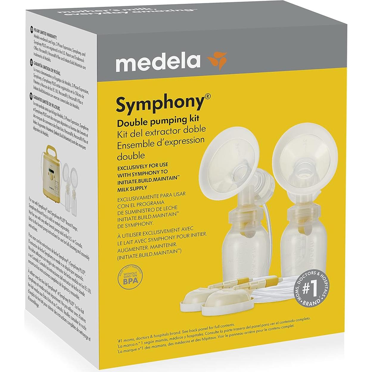 Kit Extractor de Leche Medela Symphony Doble 19 Piezas Sin BPA