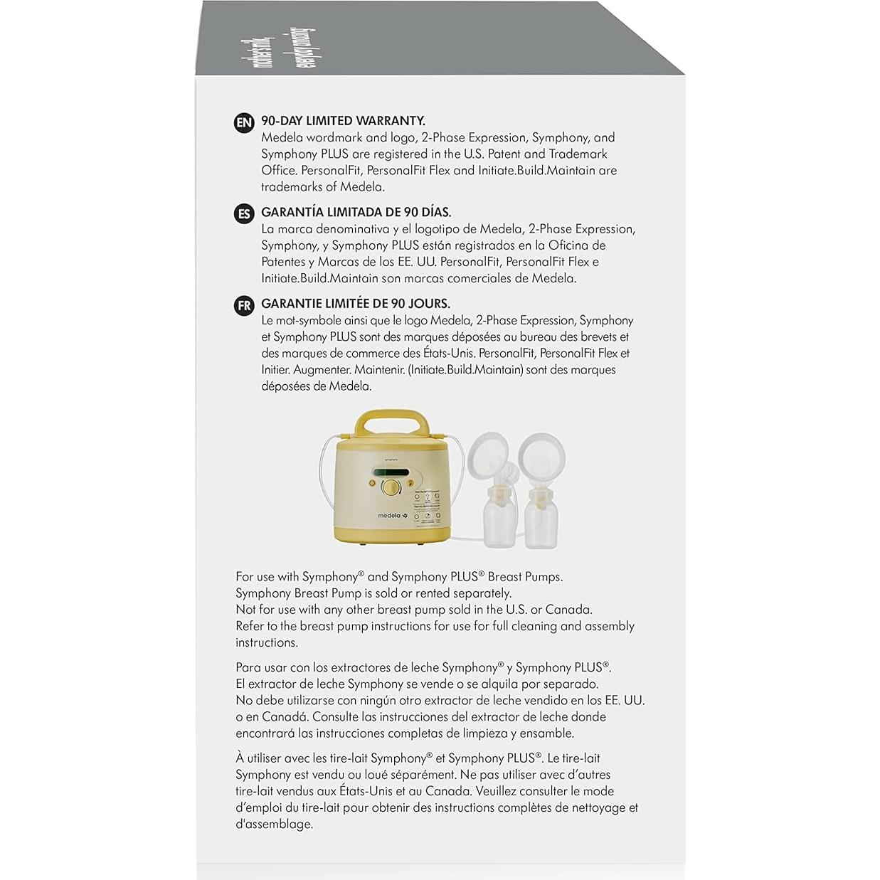 Kit Extractor de Leche Medela Symphony Doble 19 Piezas Sin BPA