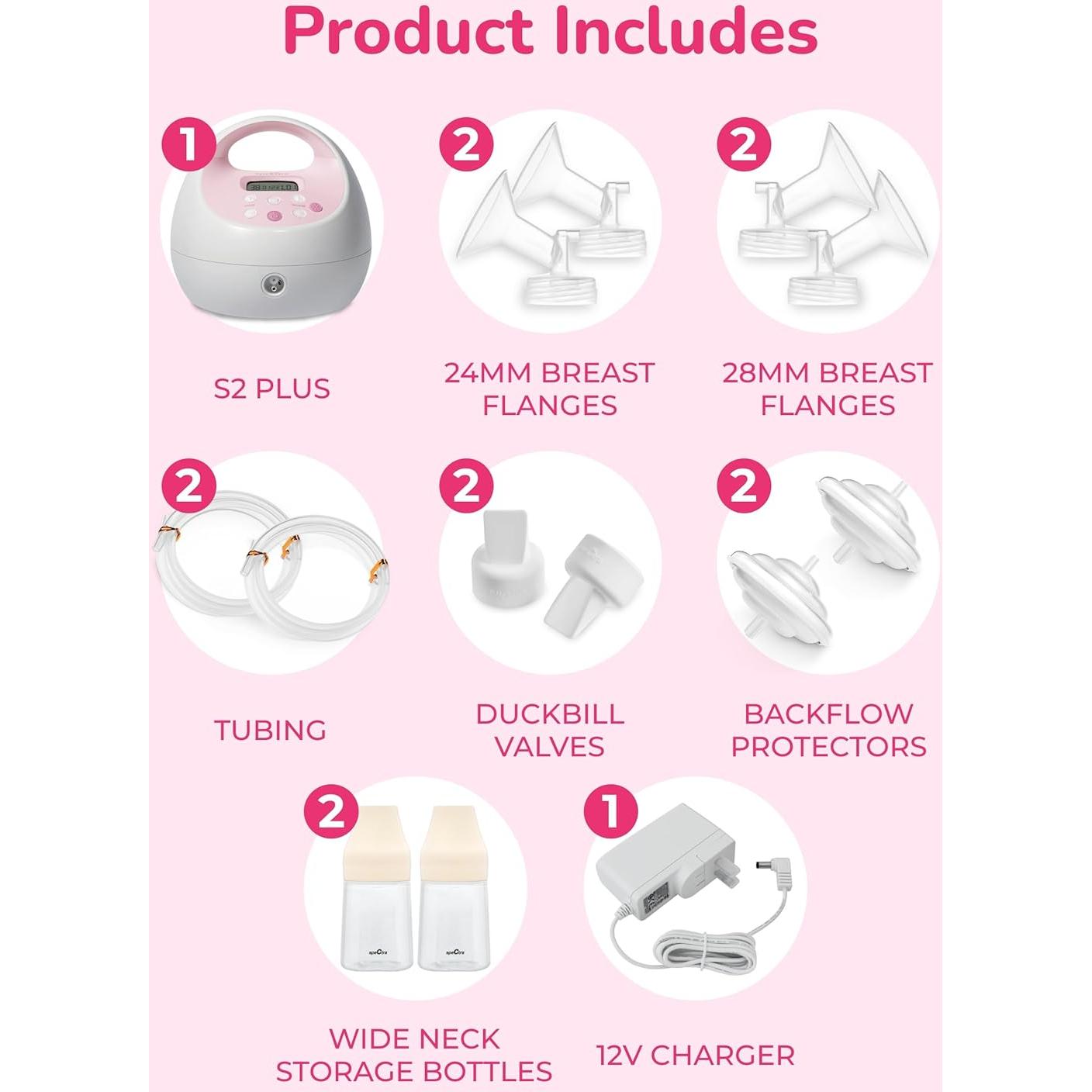 Bomba Eléctrica de Leche Materna Spectra S2 Plus - Libre de BPA