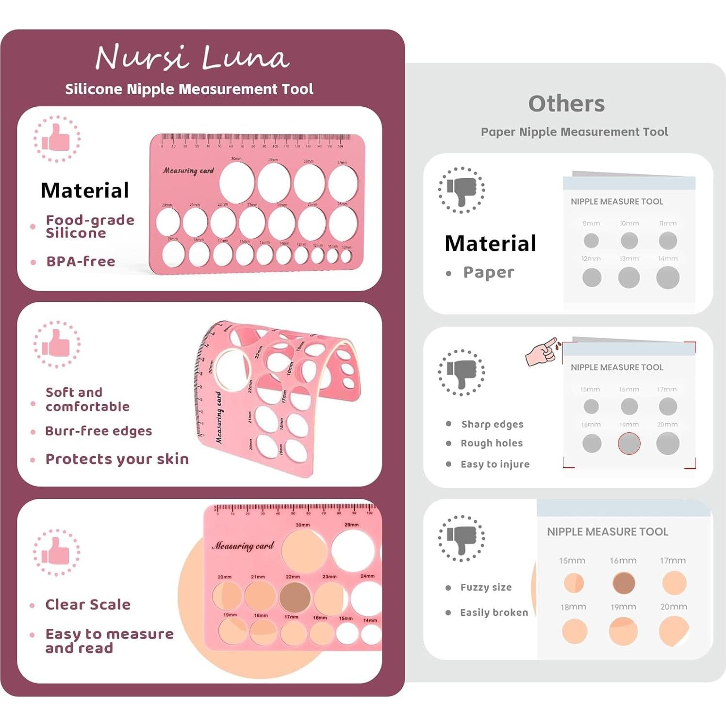 Kit de Tamaño de Brida 3 en 1 Nursi Luna 10PCS 13-21mm