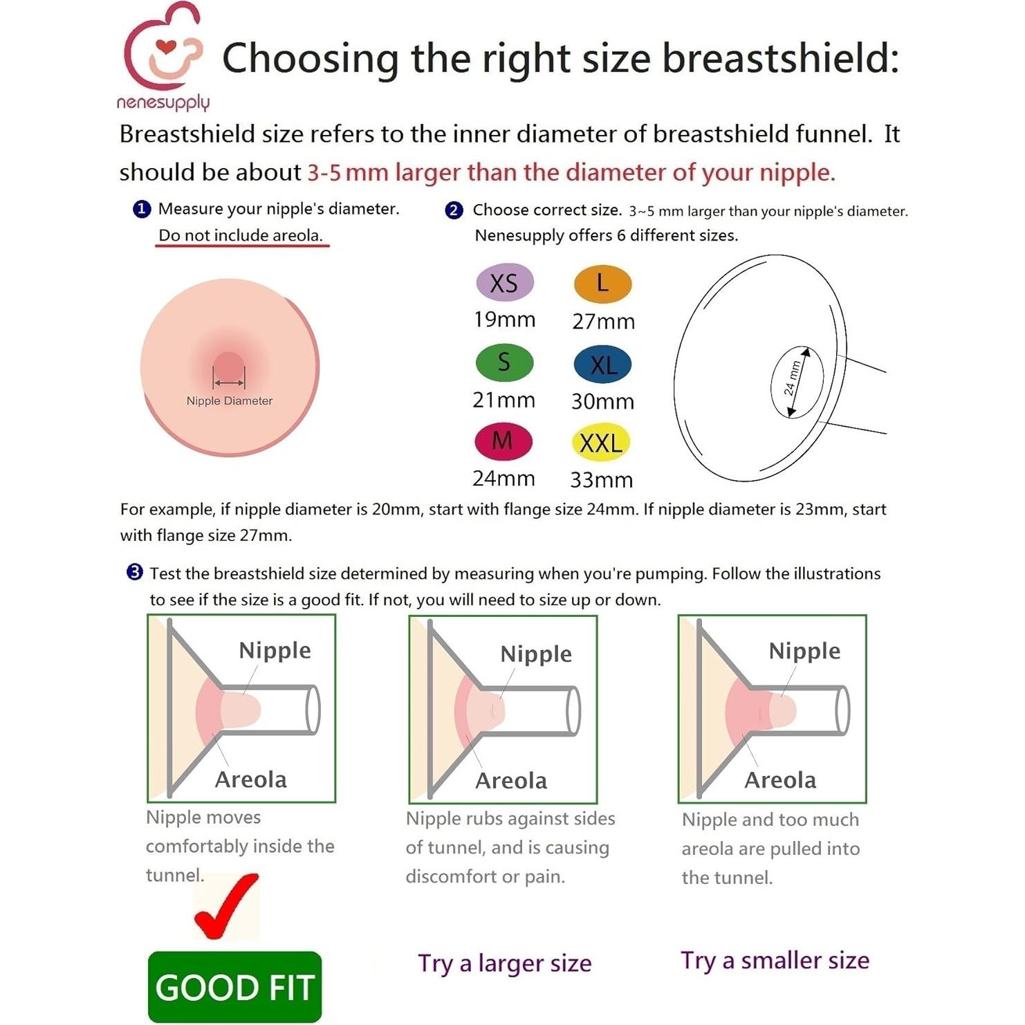 Piezas de Bomba Nenesupply para Extractor Medela 24 mm