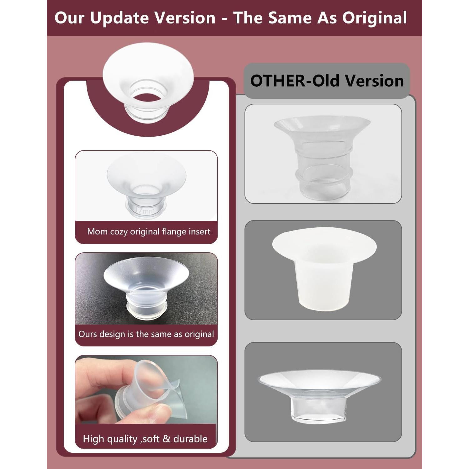 Insertos de brida 22 mm BDICOVE para extractores de leche