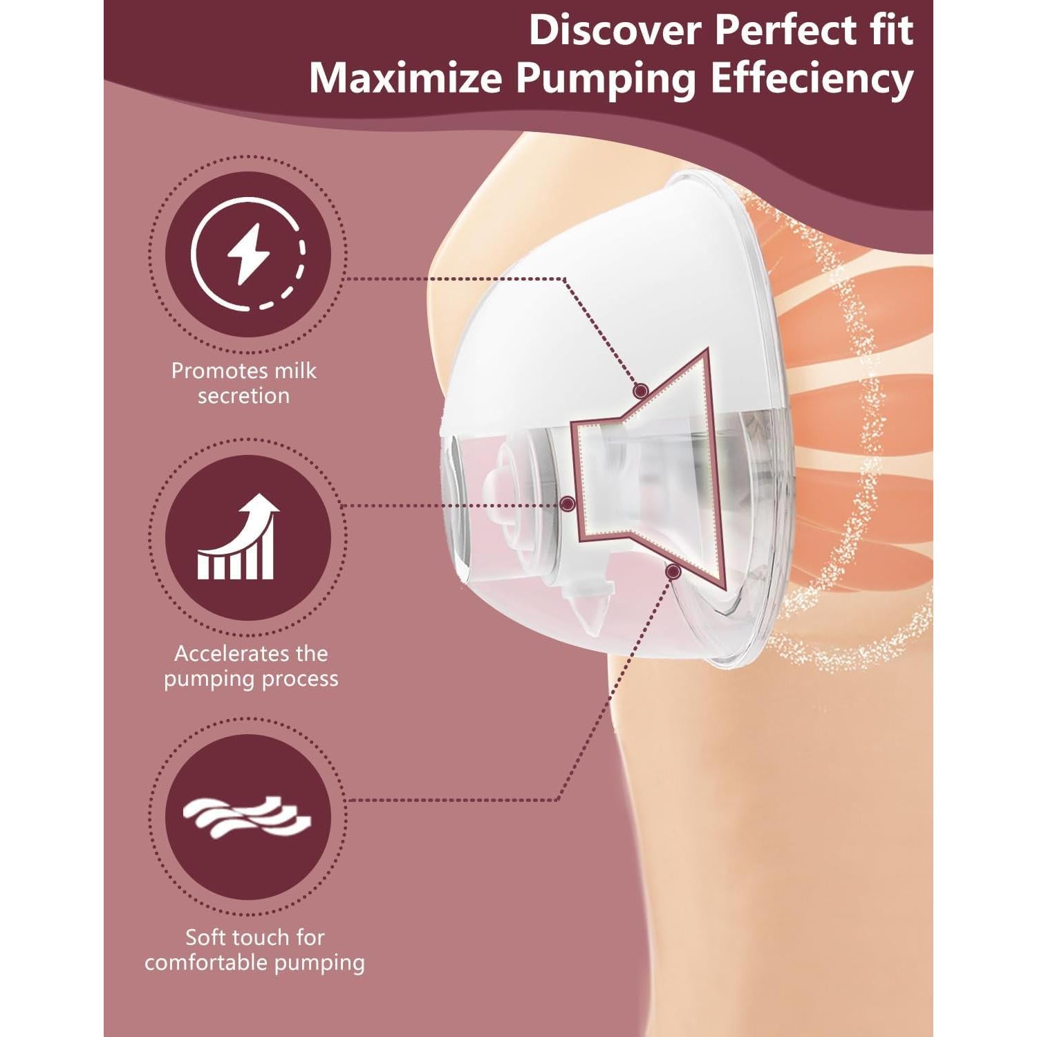 Insertos de brida 22 mm BDICOVE para extractores de leche