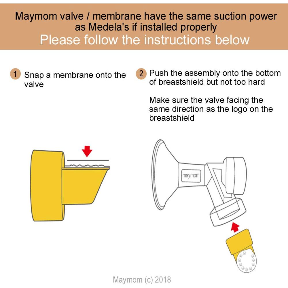 Maymom 4 Tubos y 4 Membranas para Extractor Medela Pump In Style