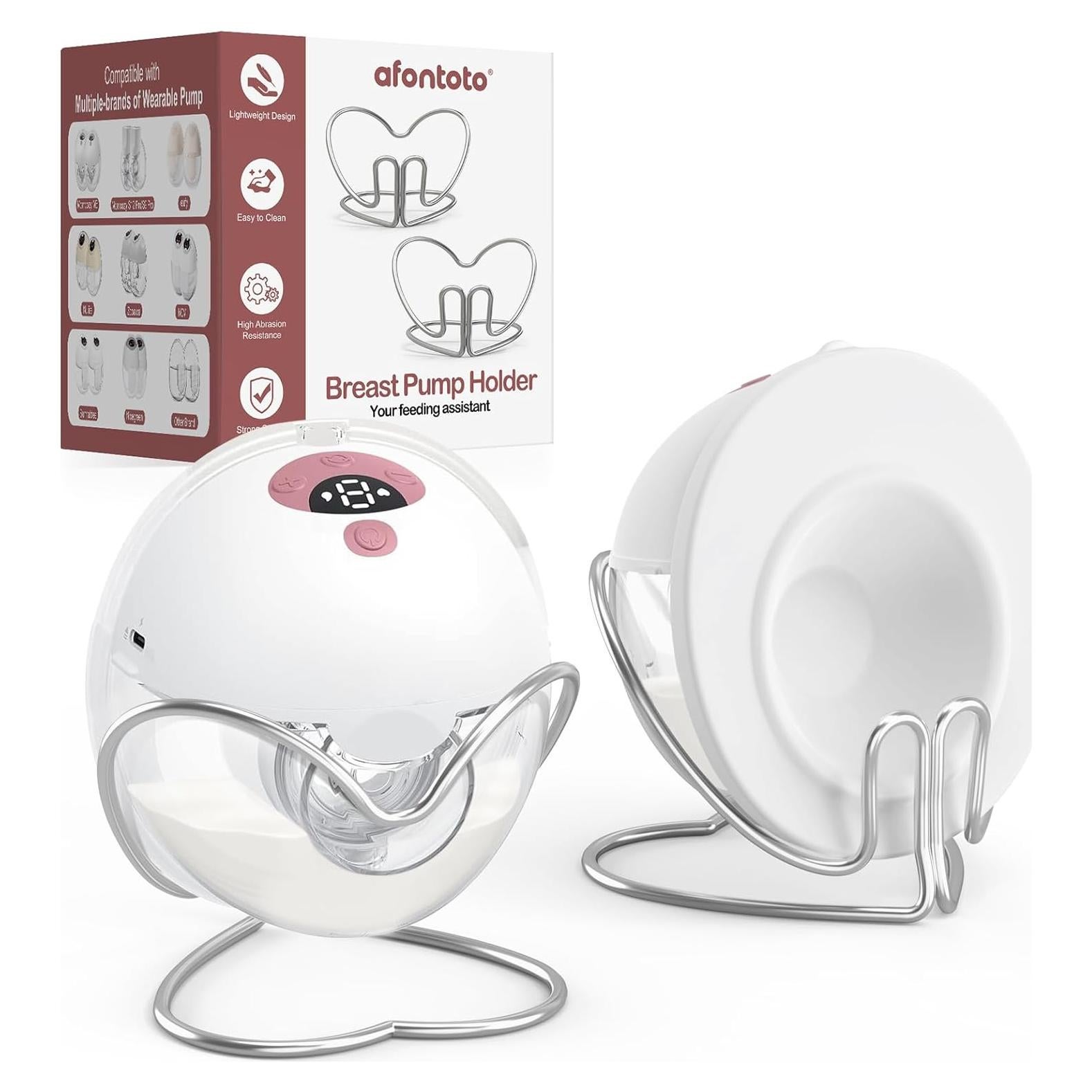 Soporte para Extractores de Leche Anaoer, Acero Inoxidable, 2 Piezas