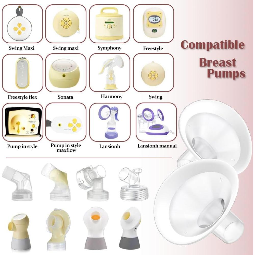 2 Piezas Escudos de Pecho 22mm IVARONAL para Extractores Medela