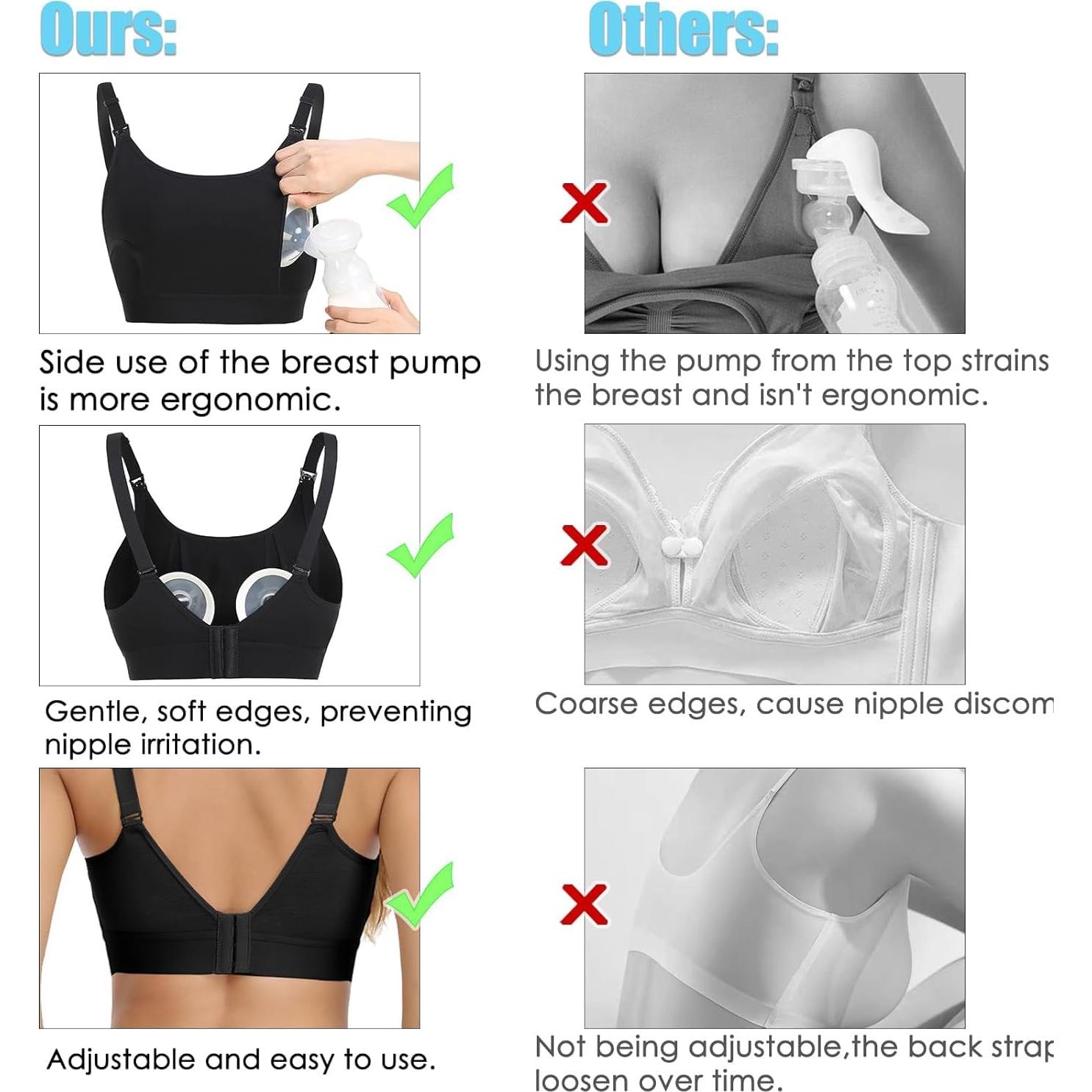 Sostén de Lactancia y Extracción Manos Libres Sostén C27 Negro XX-Large