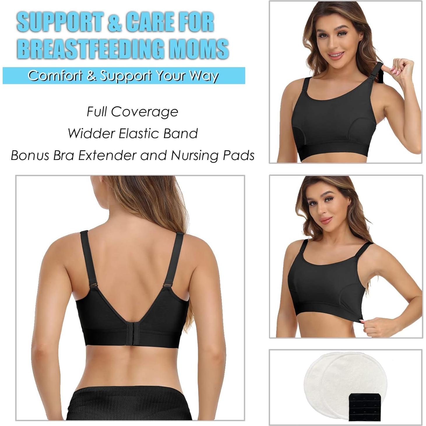 Sostén de Lactancia y Extracción Manos Libres Sostén C27 Negro XX-Large