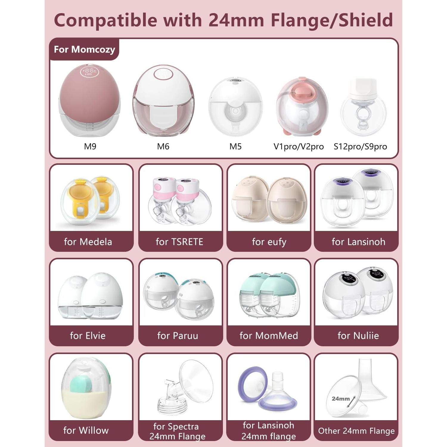 Insertos de Brida 4PC 18mm IVARONAL para Extractores de Leche