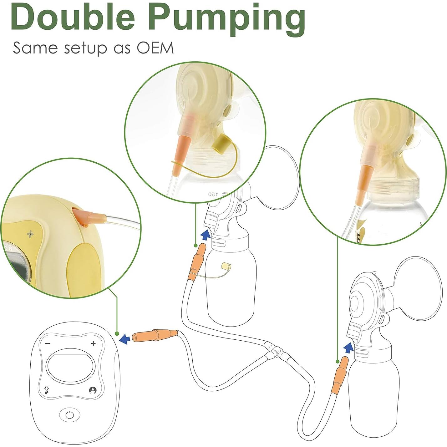 Conjunto de Tubos Maymom Compatible con Extractor Medela Freestyle