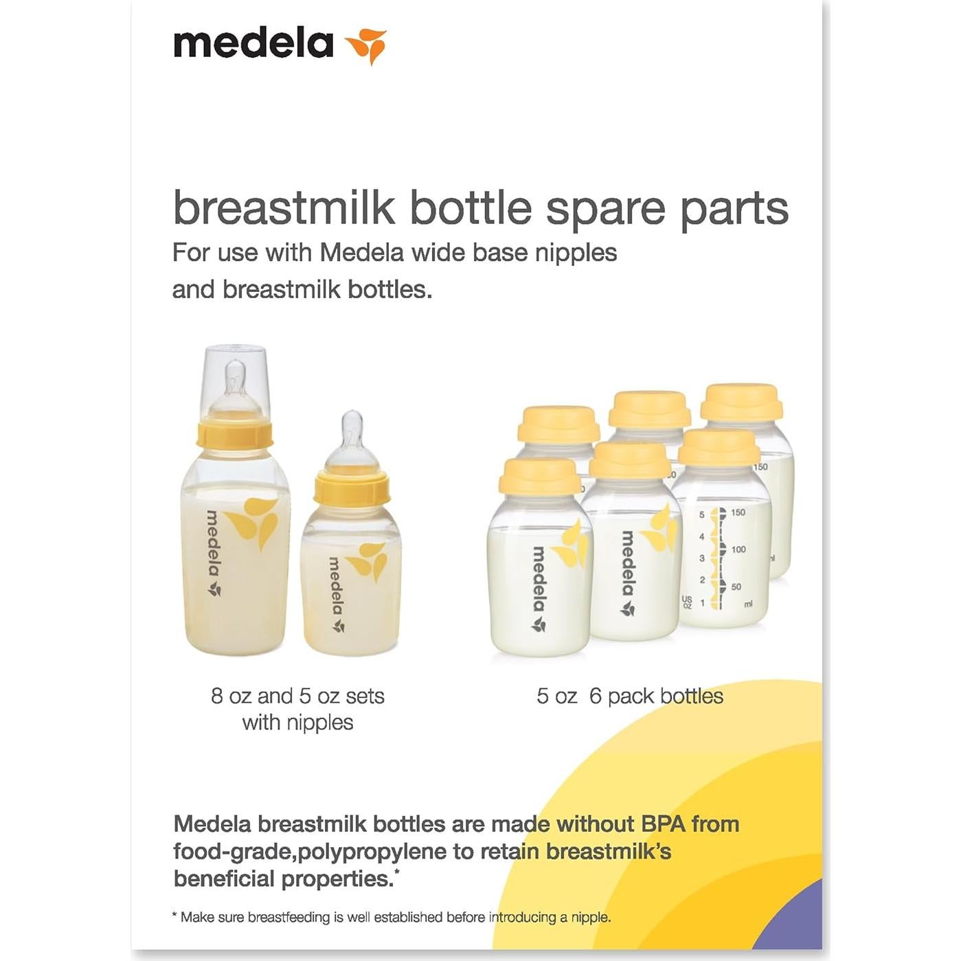 Piezas de Repuesto para Botellas Medela - 3 Tapas, Cuellos y Discos