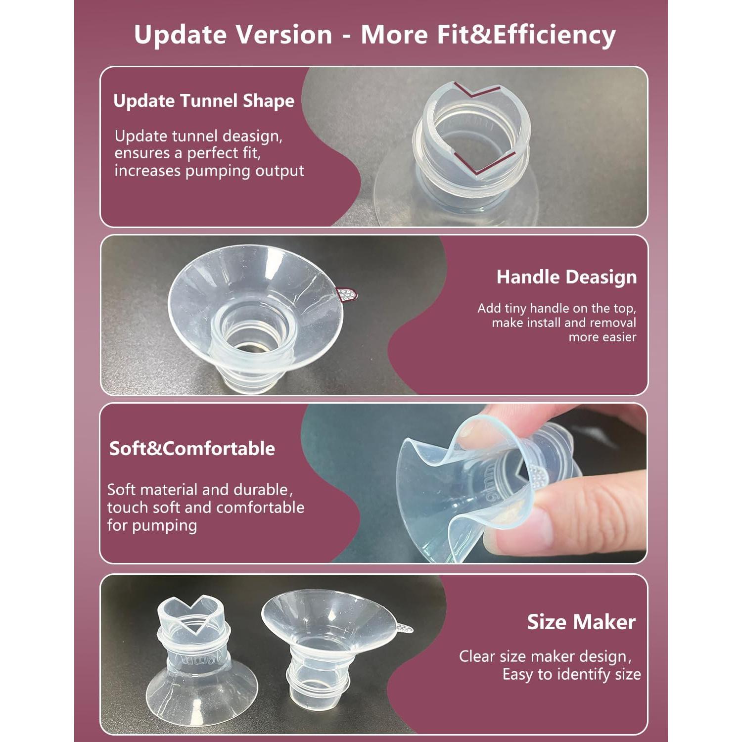 6 Insertos de Flange de Silicona BDICOVE 17mm para Extractores