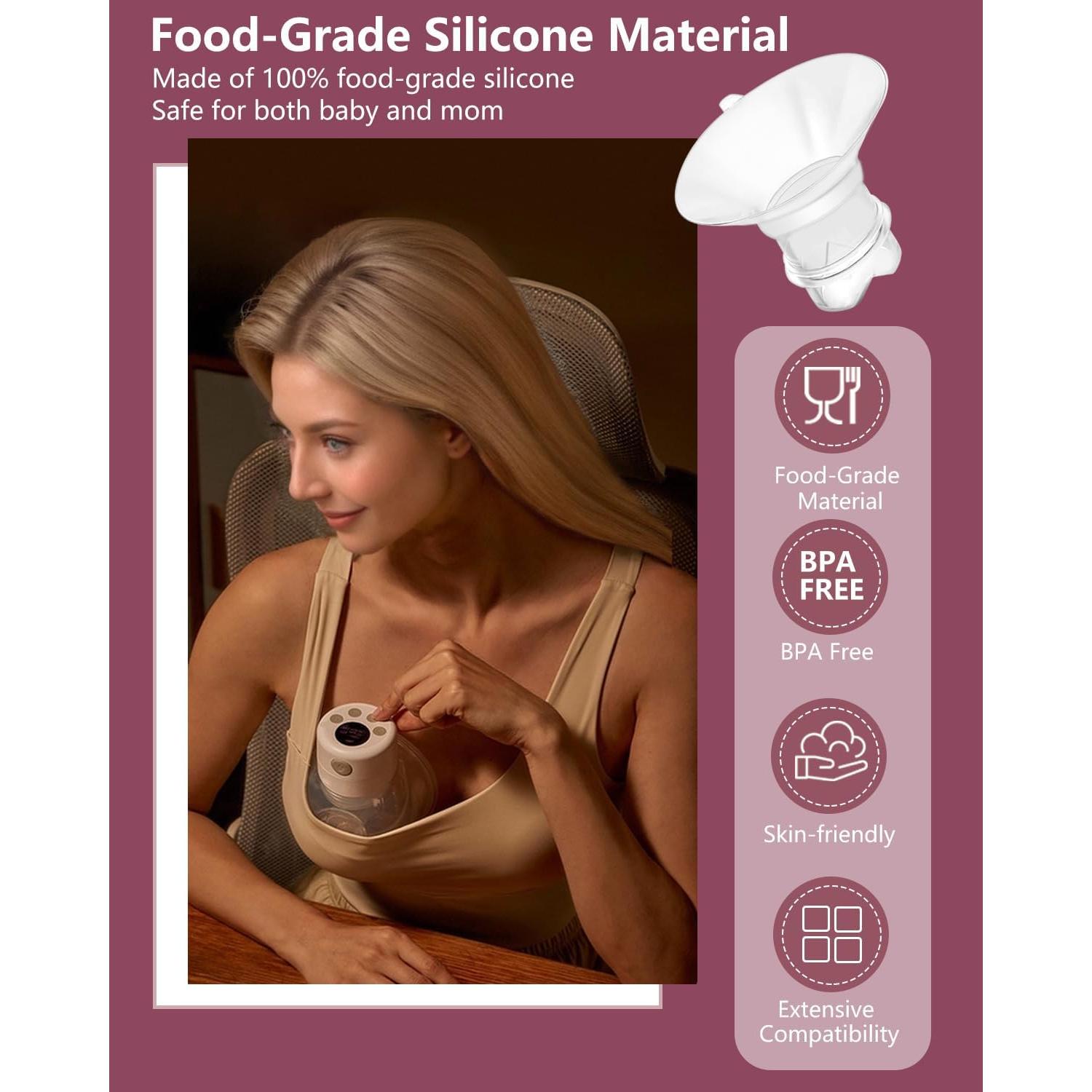 6 Insertos de Flange de Silicona BDICOVE 17mm para Extractores