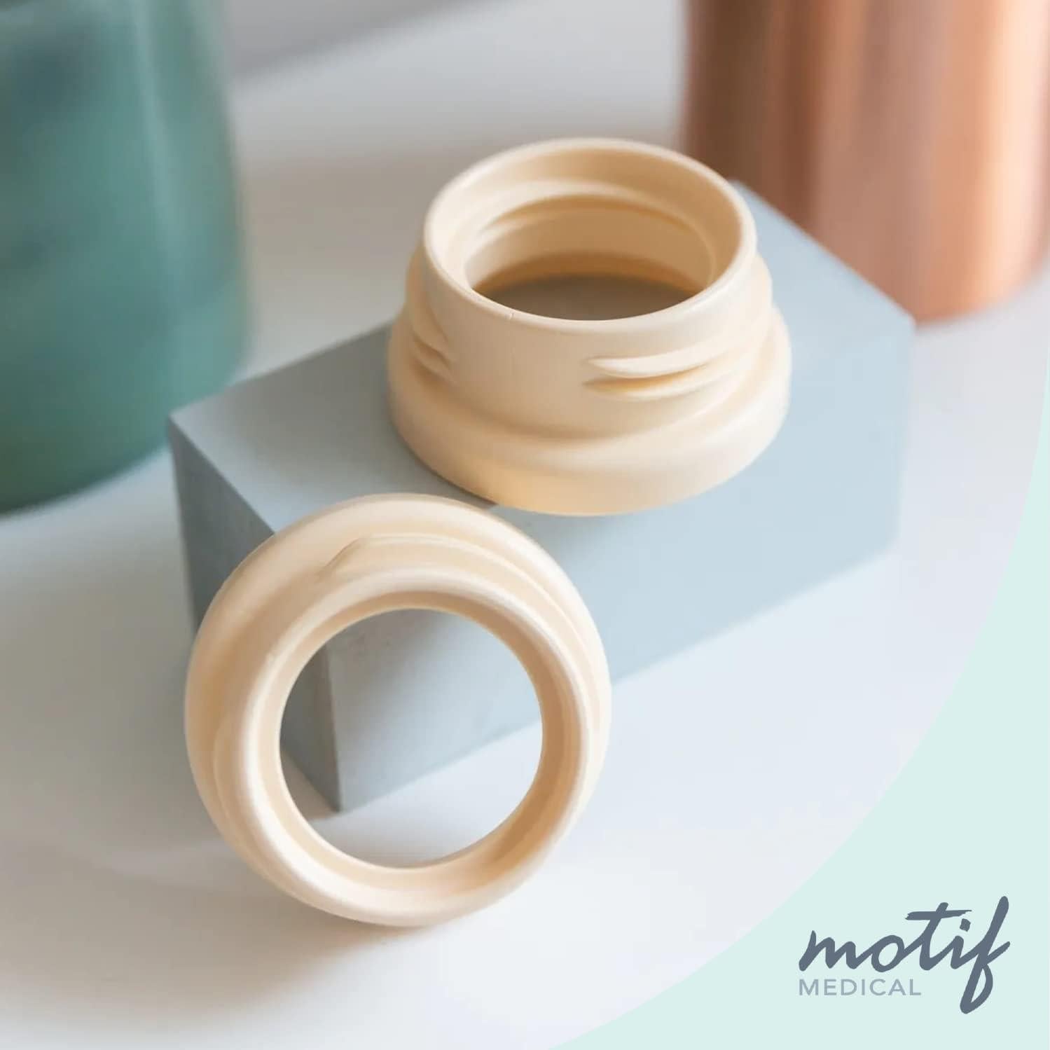 Adaptador de Botella Pequeño Cuello Motif Medical - Juego de 2