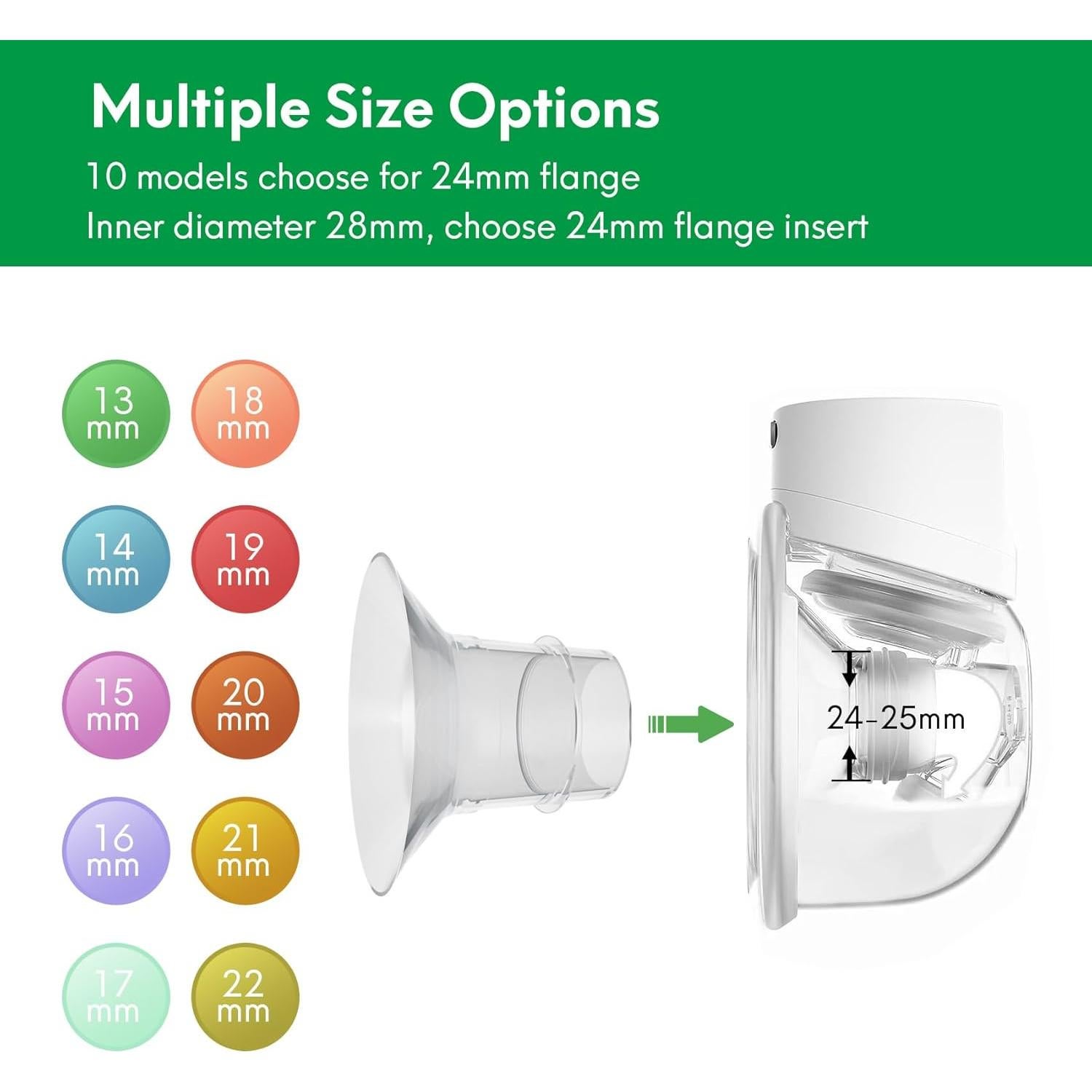 Insertos de brida LOZAEVE 13-21mm para extractores de leche